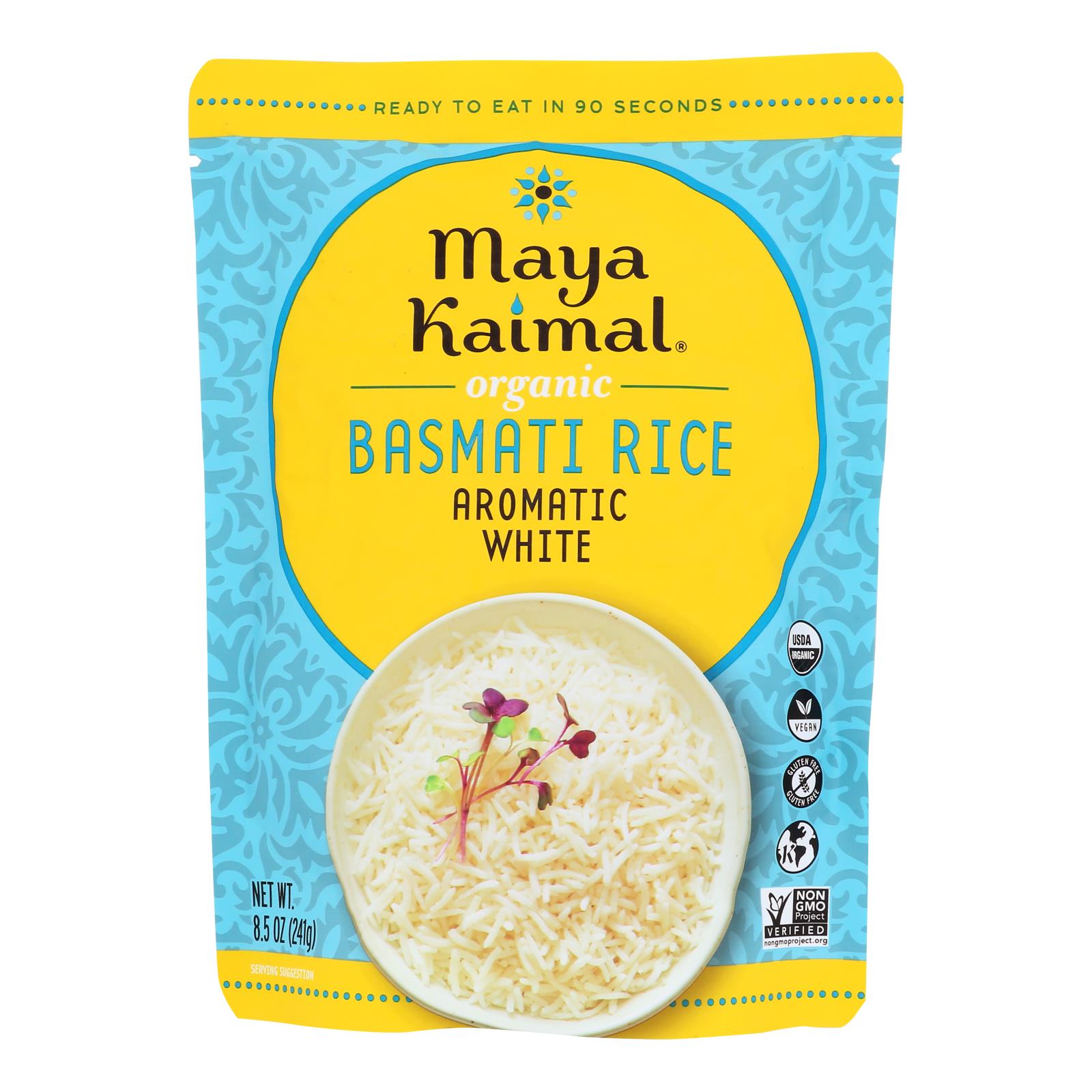Maya Kaimal - Rice Basmati Aromatic - Case Of 6-8.5 Oz - GreatEagleInc