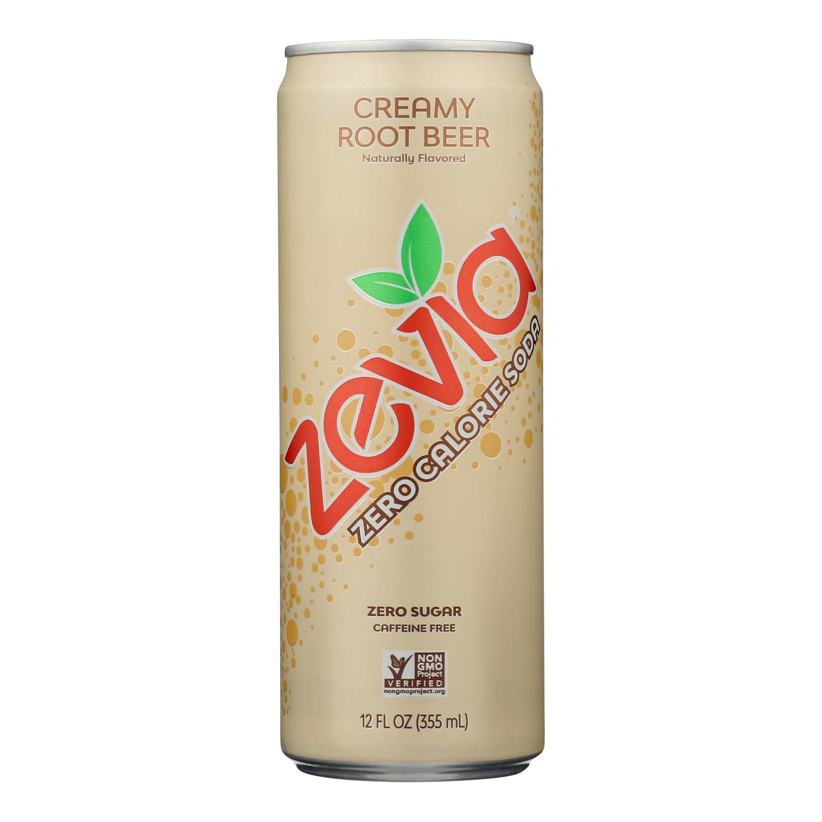Zevia - Soda Creamy Root Beer - Case Of 12-12 Fz - GreatEagleInc