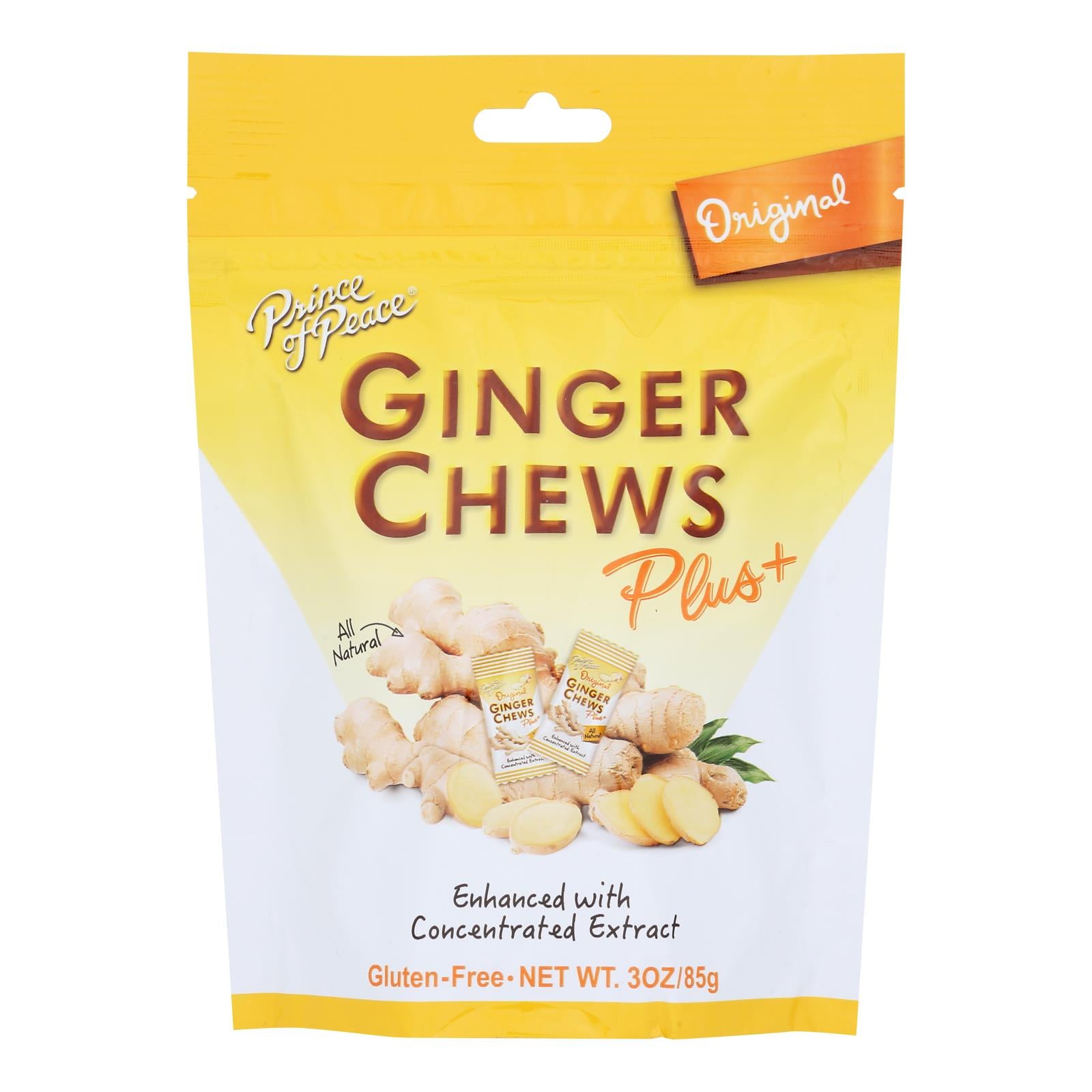 Prince Of Peace - Ginger Chews Plus Orignial - Case Of 6-3 Oz - GreatEagleInc