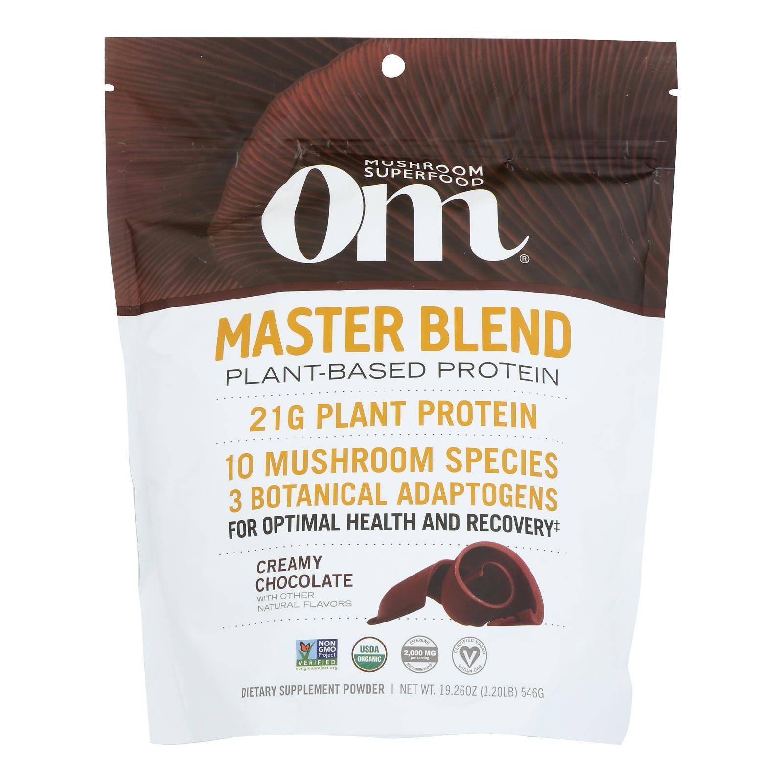 Om - Protein Powder Chocolate - 1 Each-19.26 Oz - GreatEagleInc
