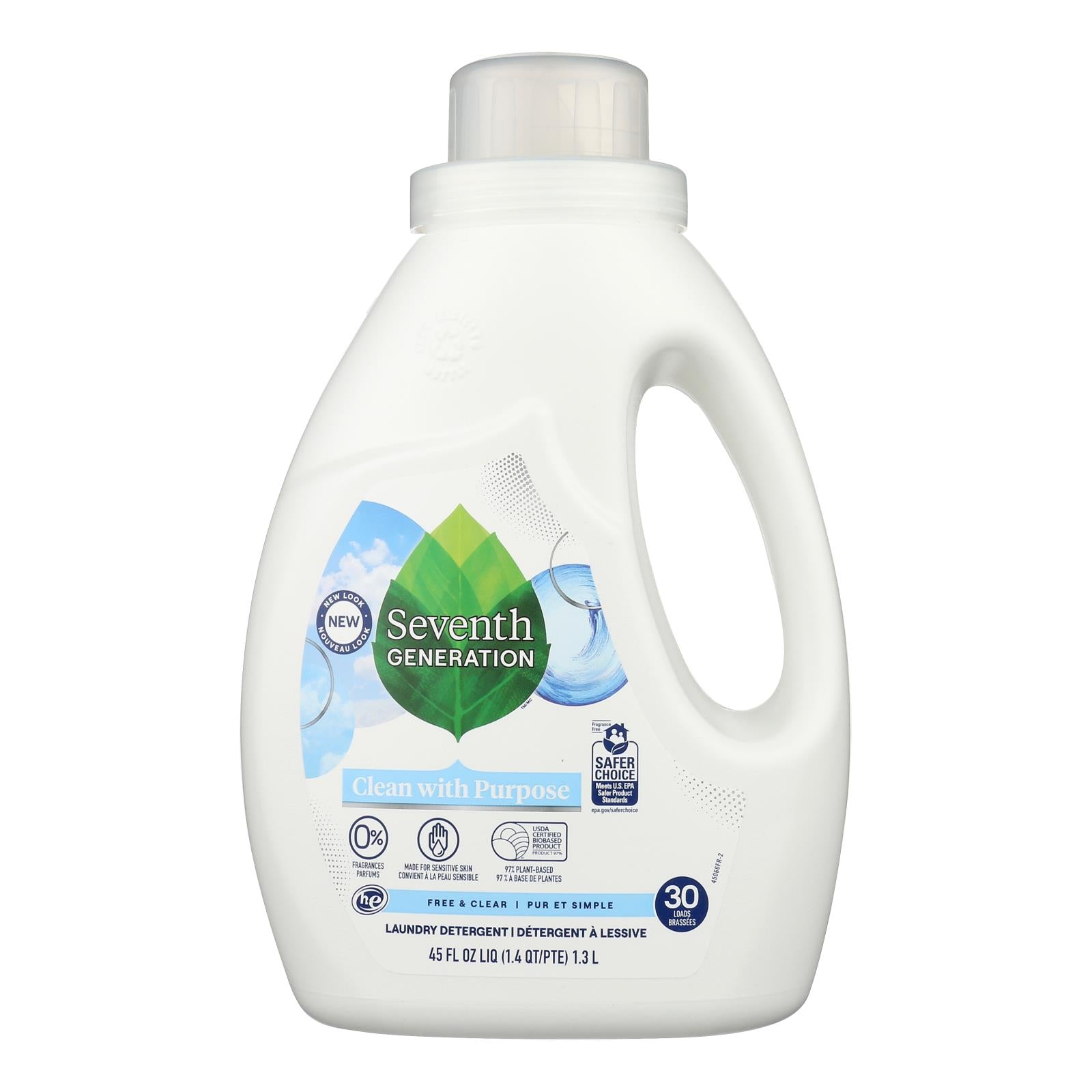 Seventh Generation - Liquid Laundry Free And Clear - Case Of 6-45 Fz - GreatEagleInc