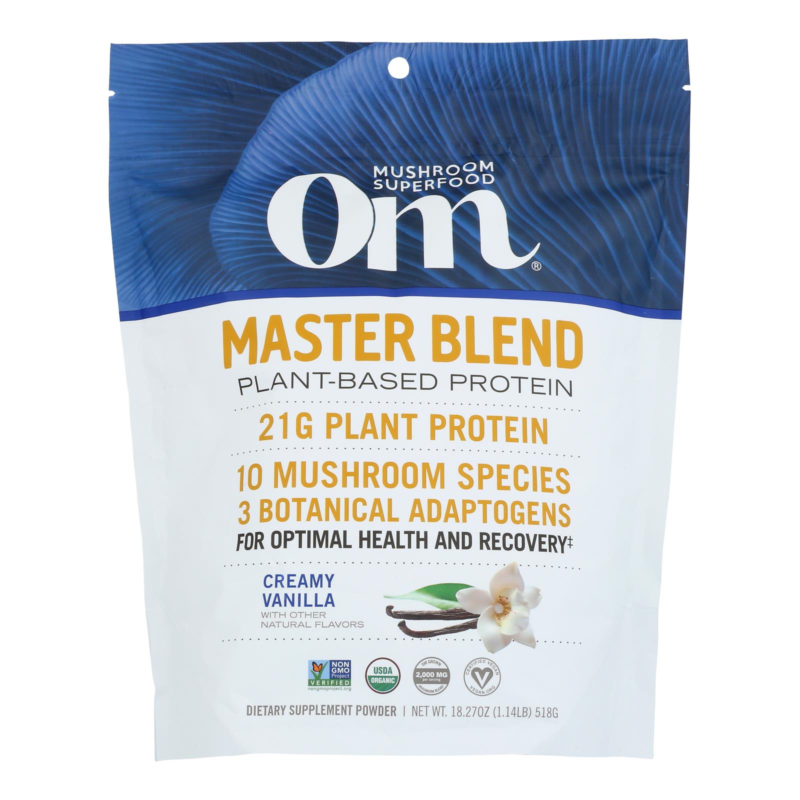 Om - Protein Powder Vanilla - 1 Each-18.27 Oz - GreatEagleInc