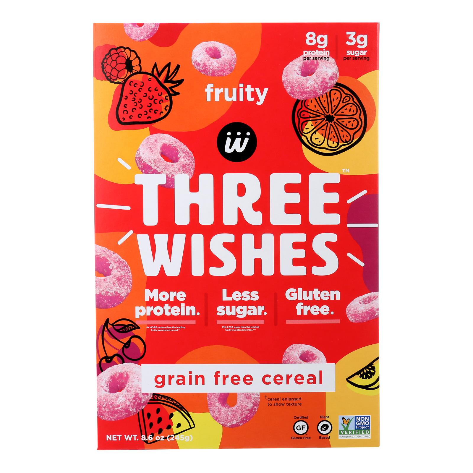Three Wishes - Cereal Fruity Gluten Free - Case Of 6-8.6 Oz - GreatEagleInc
