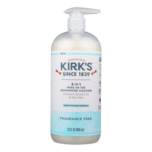 Kirk's Natural - 3-in-1 Cleanser Frag Free - 1 Each-32 Fz - GreatEagleInc