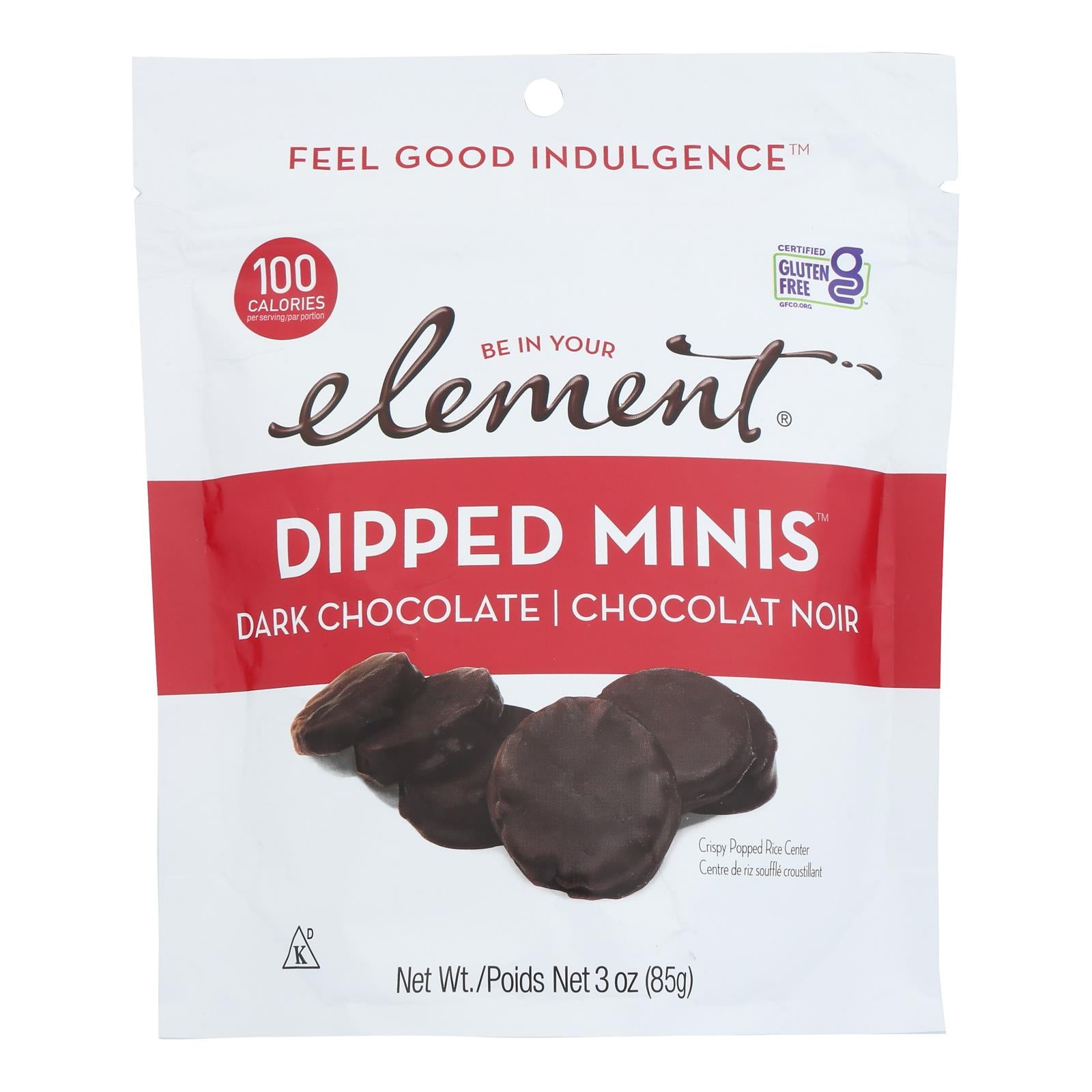 Element - Rice Cake Minis Dark Chocolate - Case Of 8-3 Oz - GreatEagleInc