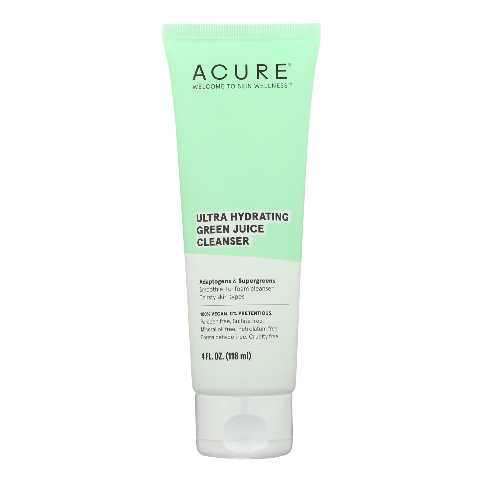 Acure - Cleanser Ultra Hydrt Green Juice - 1 Each-4 Fz - GreatEagleInc