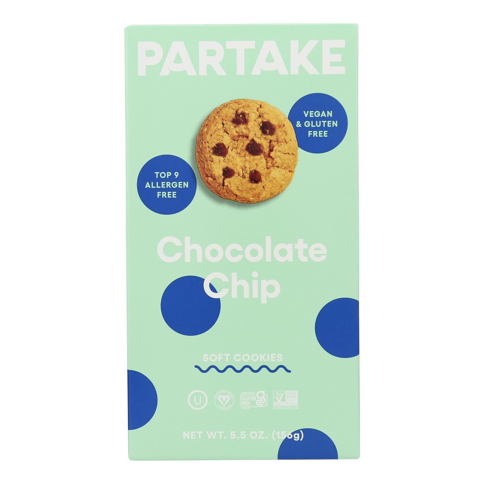 Partake Foods - Cookies Chocolate Chip - Case Of 6-5.5 Oz - Home & Garden