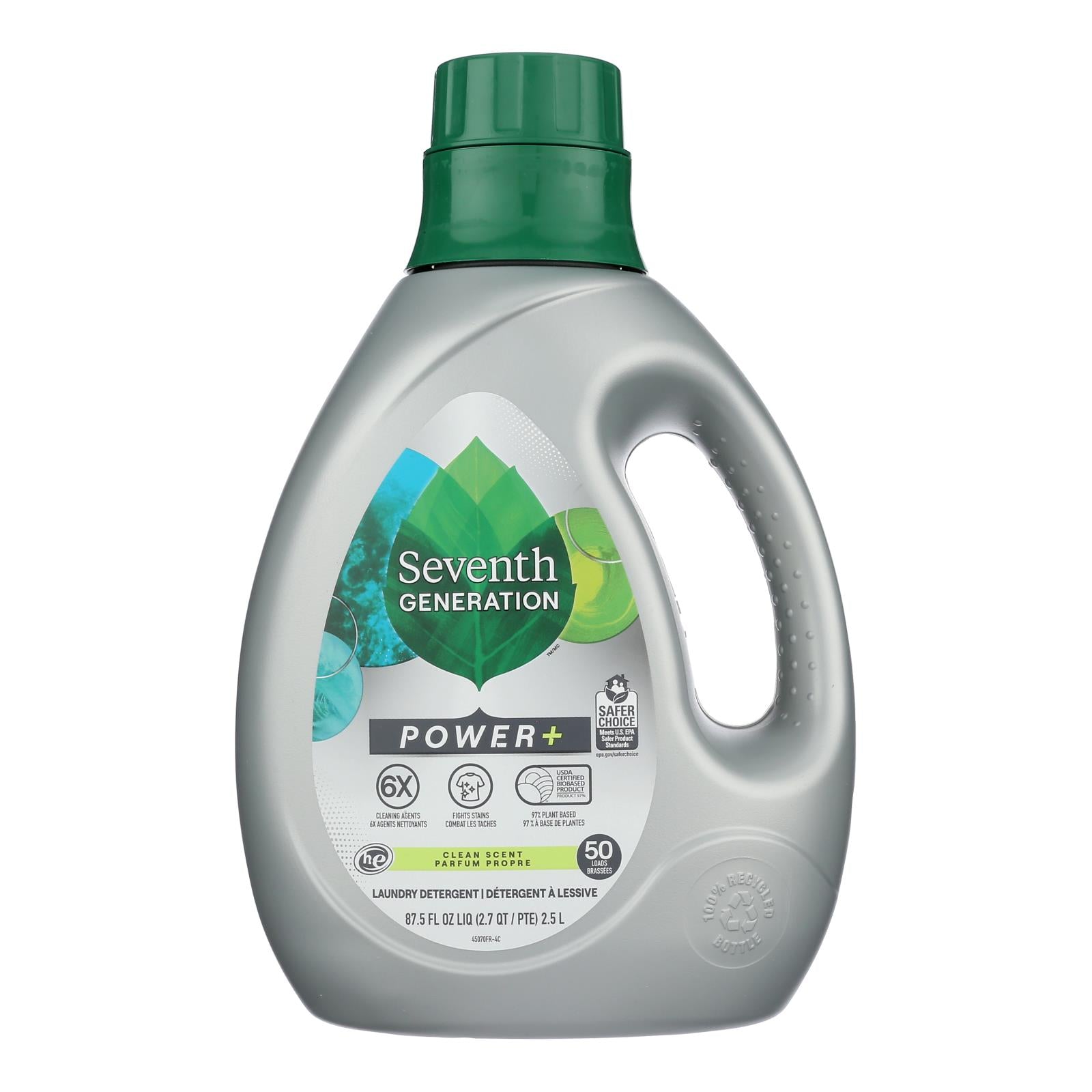 Seventh Generation - Liquid Laundry Pwr Clean Scent - Case Of 4-87.5 Fz - GreatEagleInc