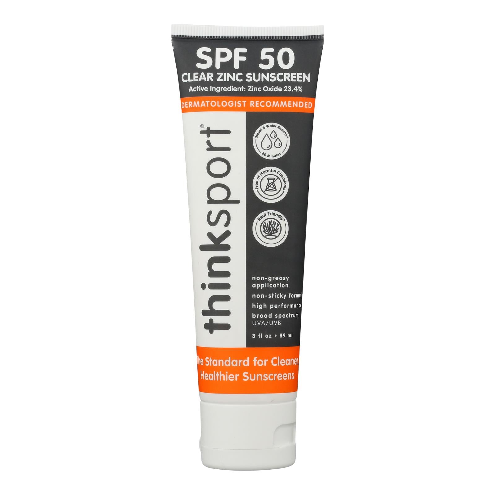 Thinksport - Snscrn Clear Zinc Spf50 - 1 Each -3 Fz - GreatEagleInc