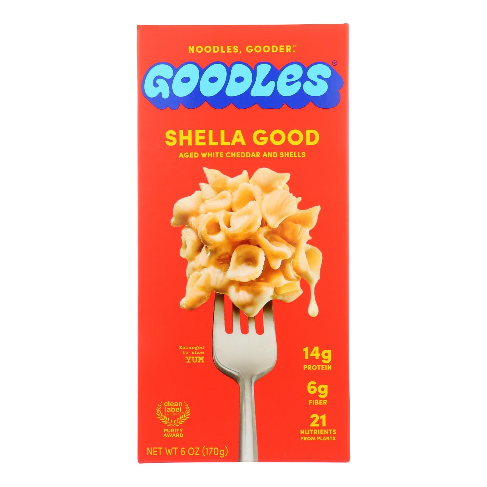 Goodles - Mac & Cheese Shella Good - Case Of 12-6 Oz - GreatEagleInc
