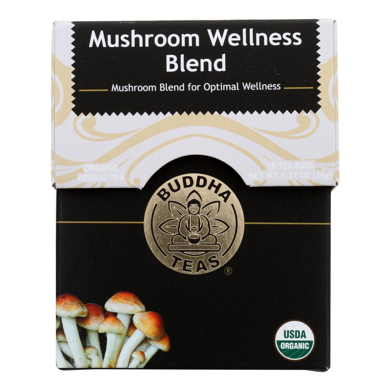 Buddha Teas - Tea Mushroom Wllnss Blend - Case Of 6-18 Bag - Home & Garden