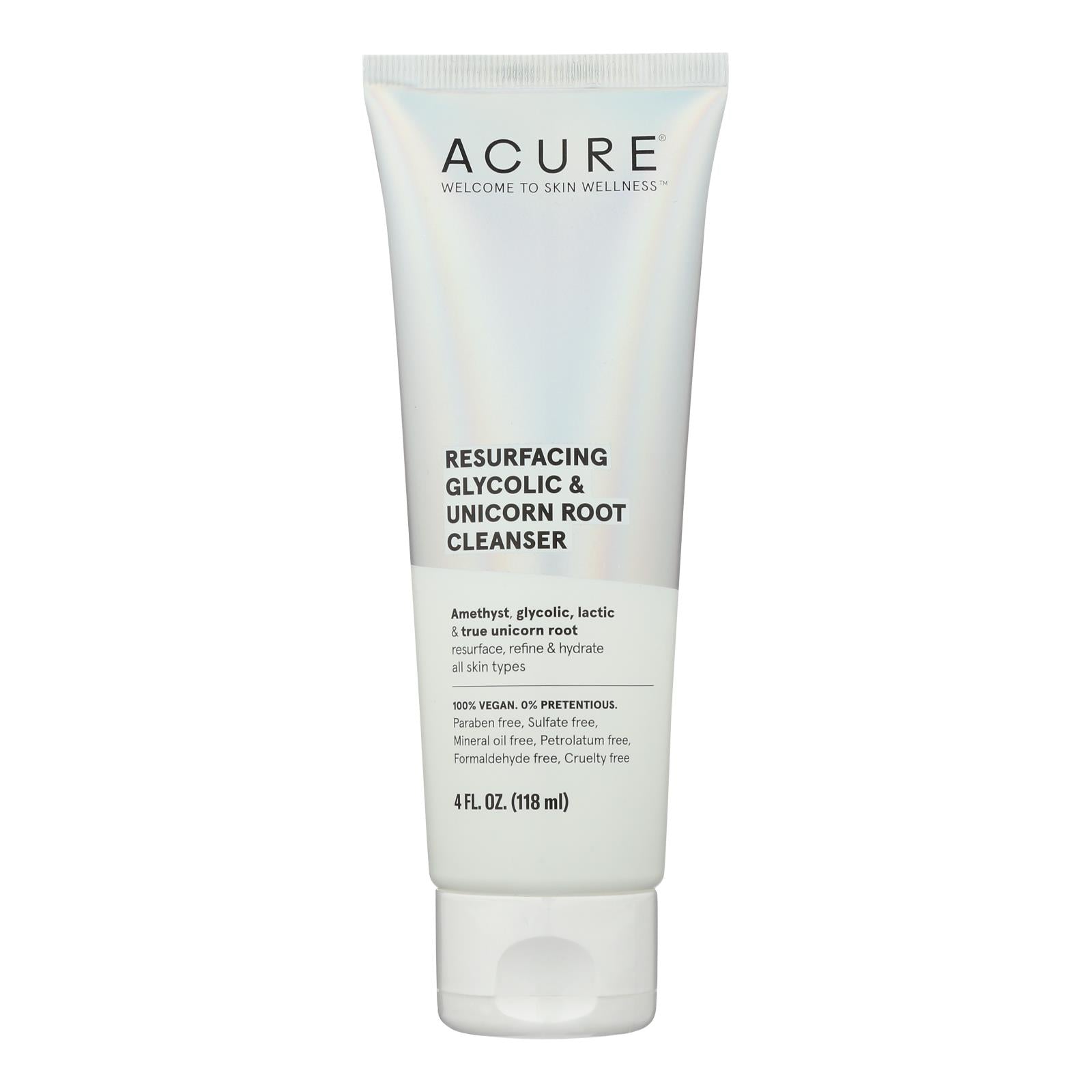 Acure - Cleanser Resfcng Gylc Unicrn - 1 Each-4 Fz - GreatEagleInc