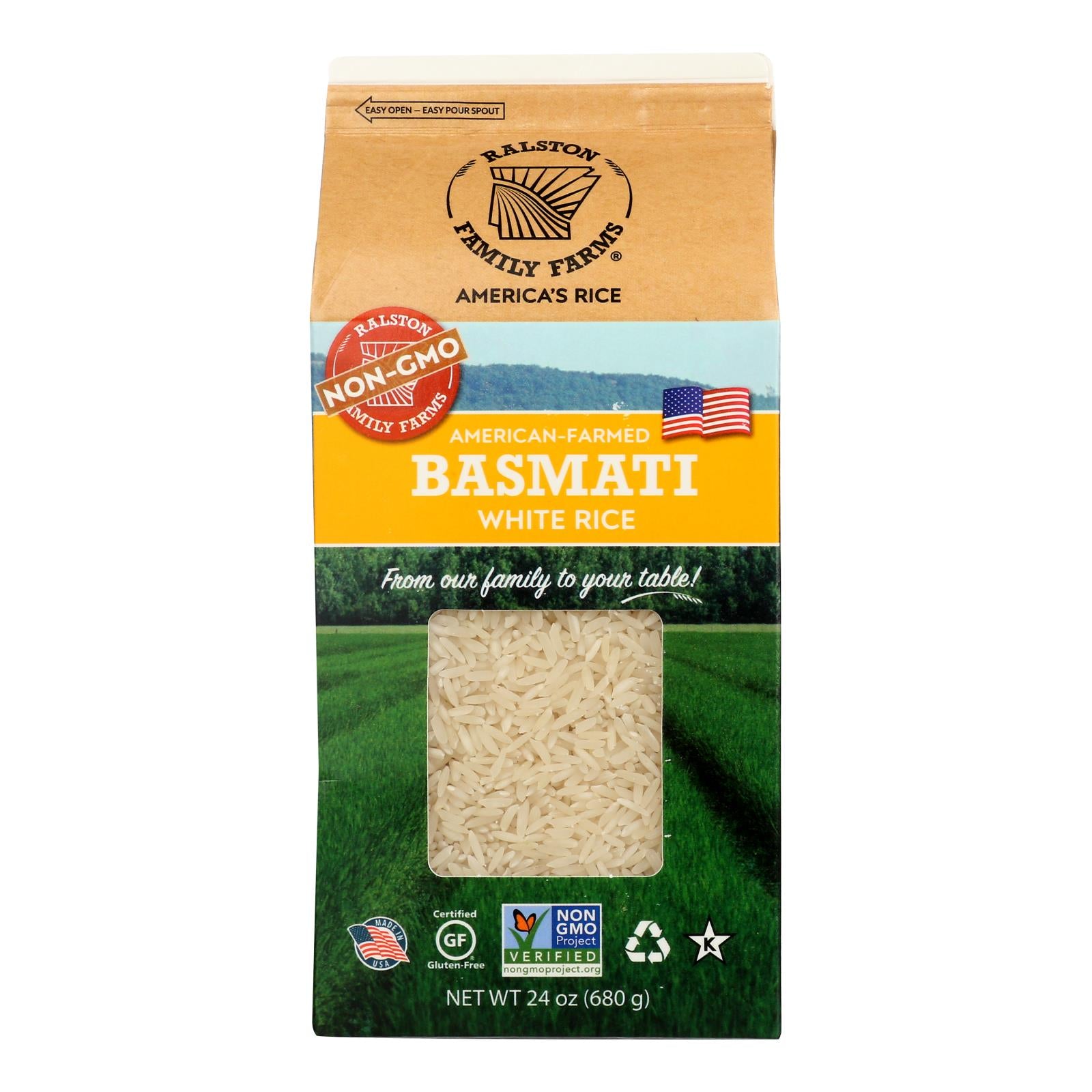Ralston Family Farms - Rice Basmati White - Case Of 6-24 Oz - GreatEagleInc