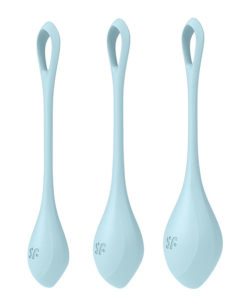 Satisfyer Yoni Power 2 Balls Training Set Light Blue