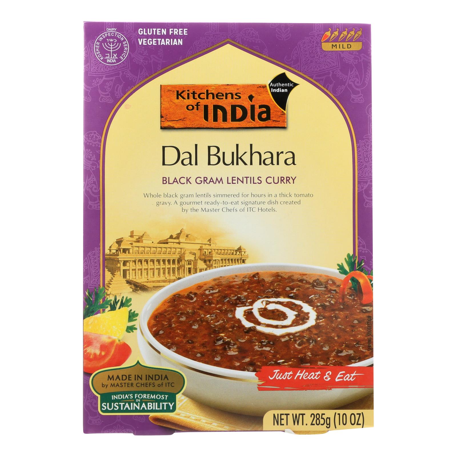 Kitchen Of India Dinner - Black Gram Lentils Curry - Dal Bukhara - 10 Oz - Case Of 6 - GreatEagleInc