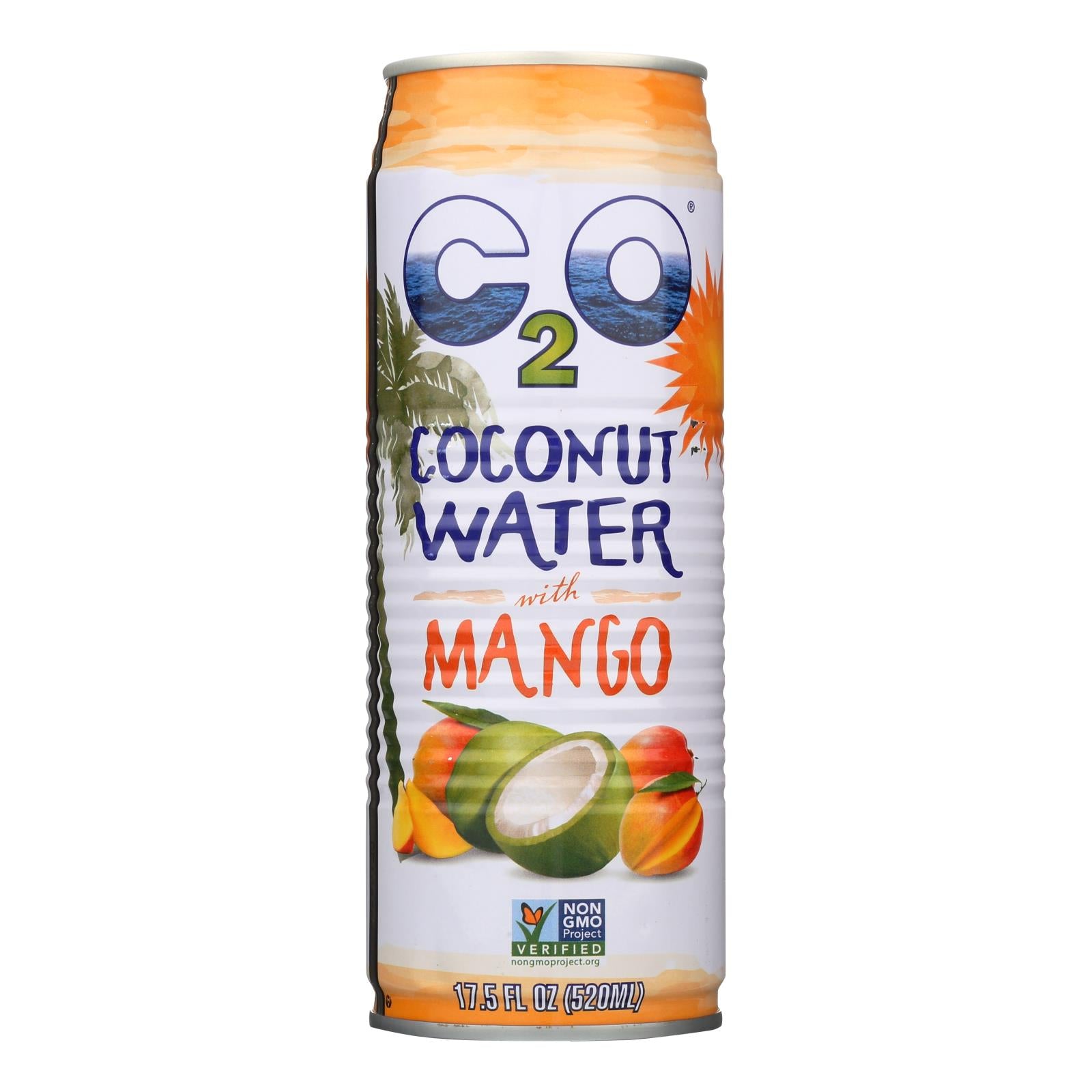C2o - Pure Coconut Water - Mango - Case Of 12 - 17.5 Fl Oz. - Eco-Friendly Home & Grocery