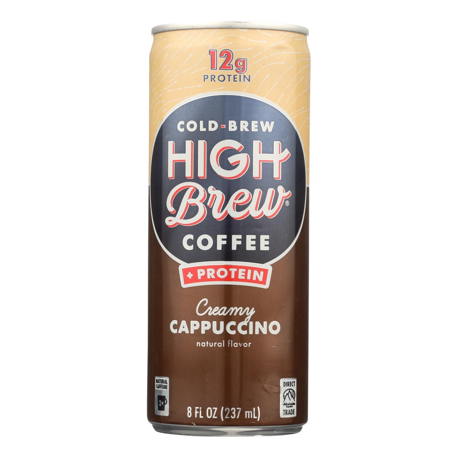 High Brew Coffee Cold Brew Coffee - Creamy Cappuccino - Case Of 12 - 8 Fl Oz - GreatEagleInc