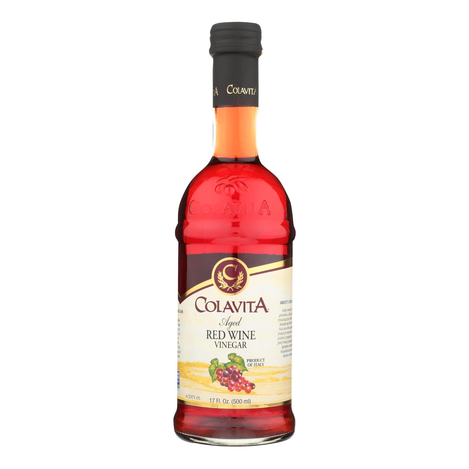 Colavita - Aged Red Wine Vinegar - Case Of 12 - 17 Fl Oz. - GreatEagleInc