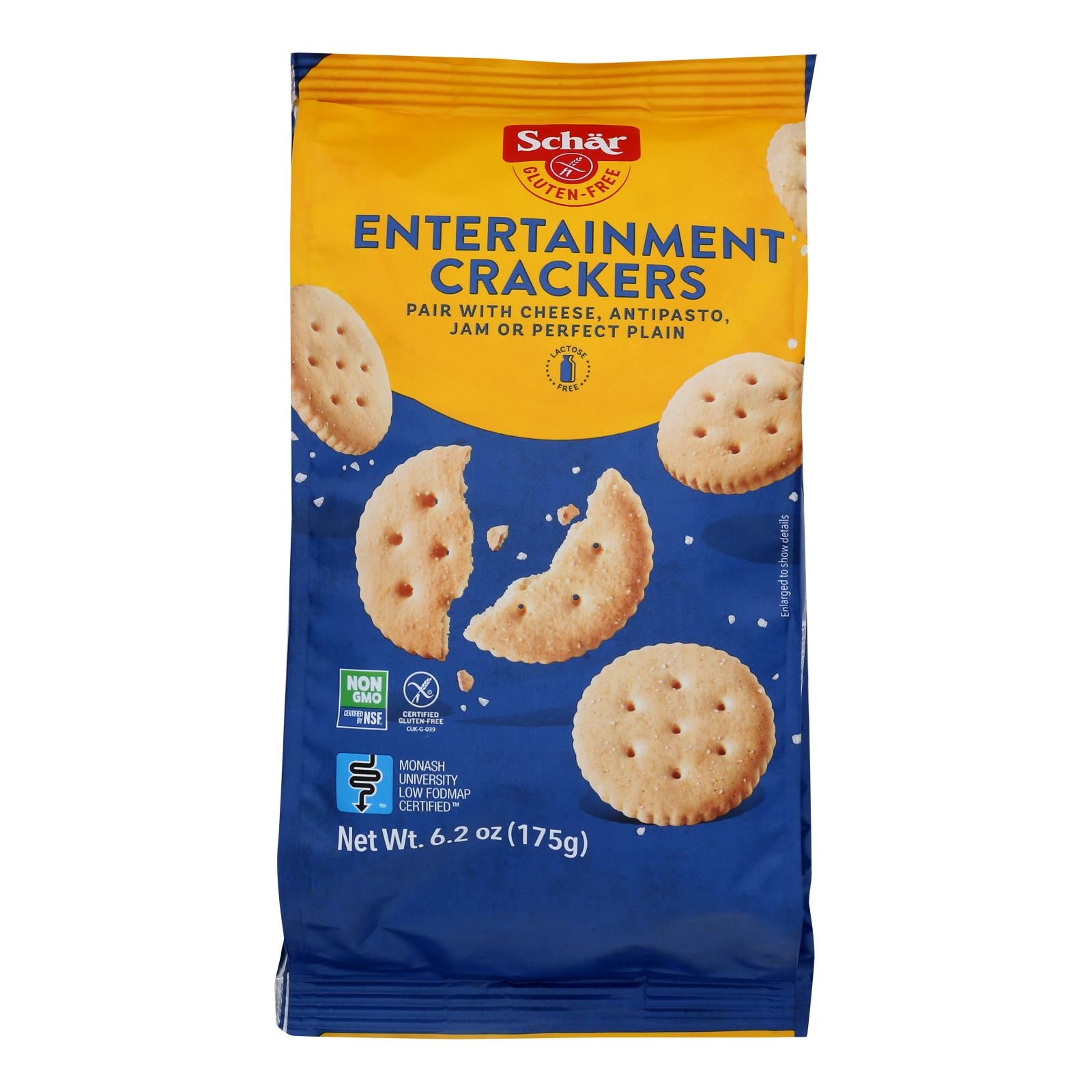 Schar - Crackers Entertain Gluten Free - Case Of 5-6.2 Oz - GreatEagleInc