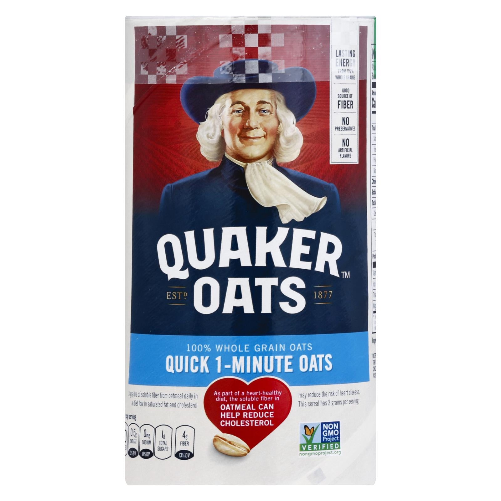 Quaker 100% Natural Whole Grain Oatmeal - Case Of 12 - 18 Oz - GreatEagleInc