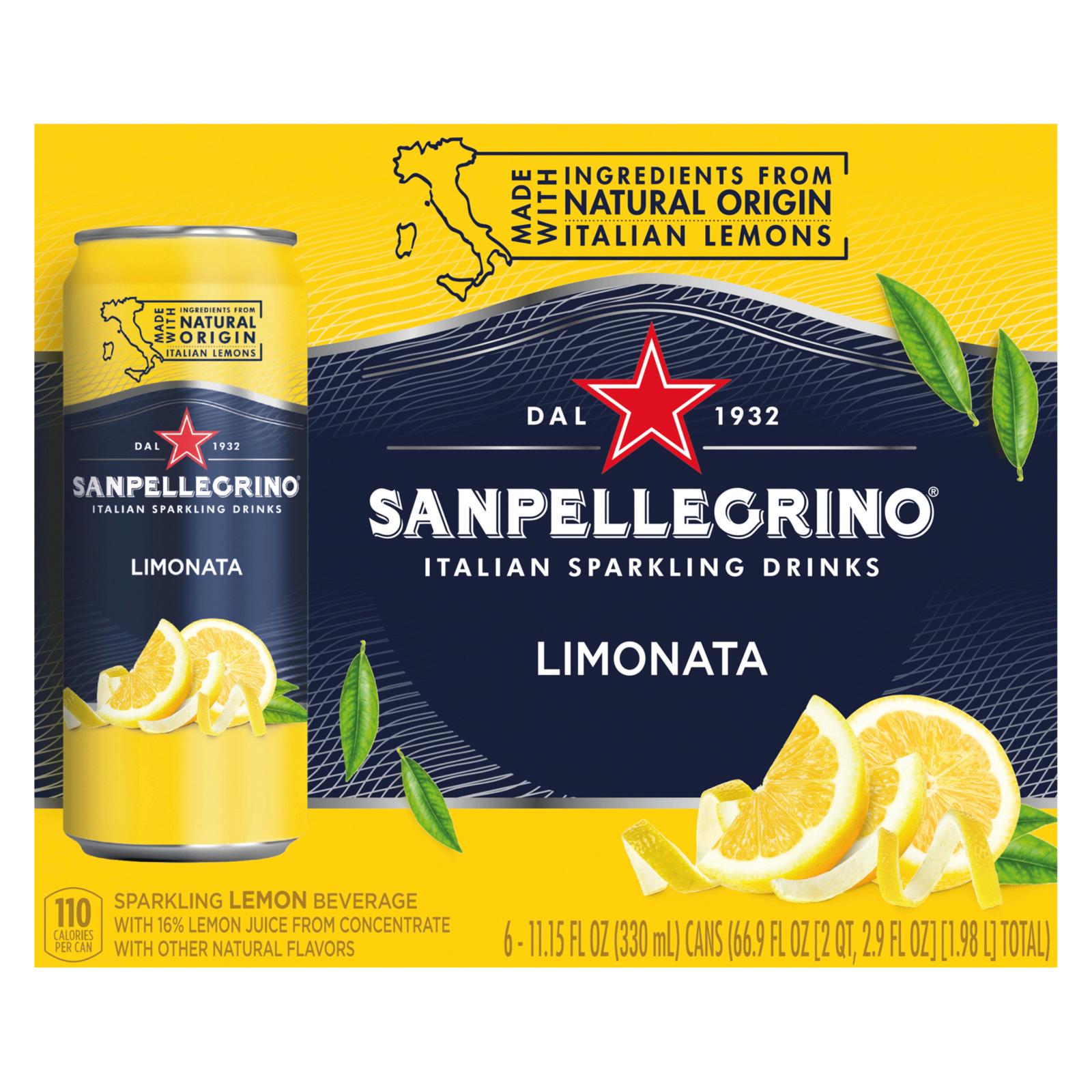 San Pellegrino - Sparkling Beverage Limonata - Case Of 4-6/11.15z - GreatEagleInc