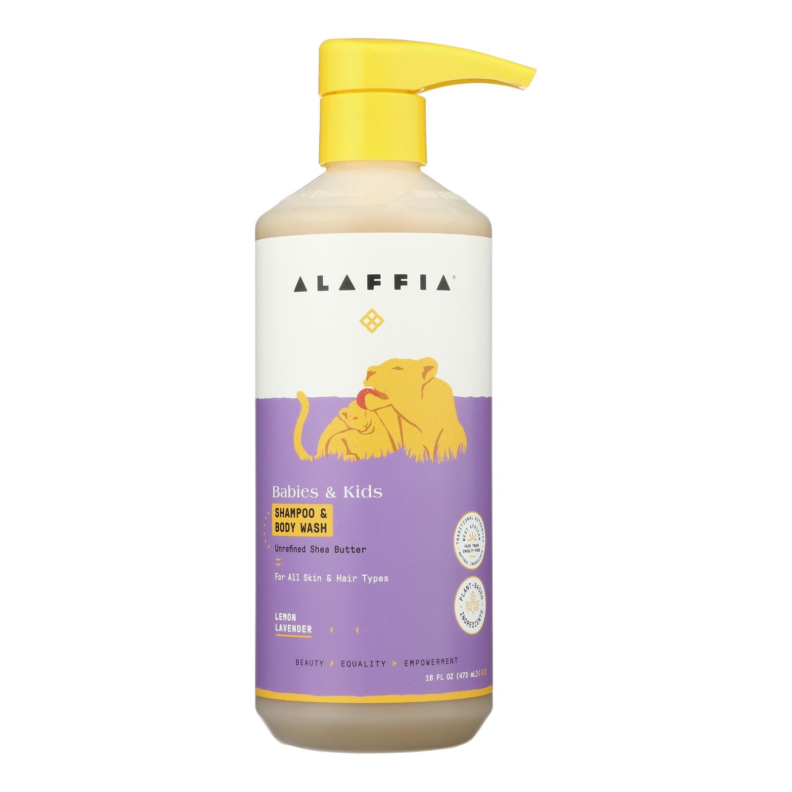 Alaffia - Kids Shampoo & Wash Lemon Lavender - 1 Each -16 Fz - GreatEagleInc