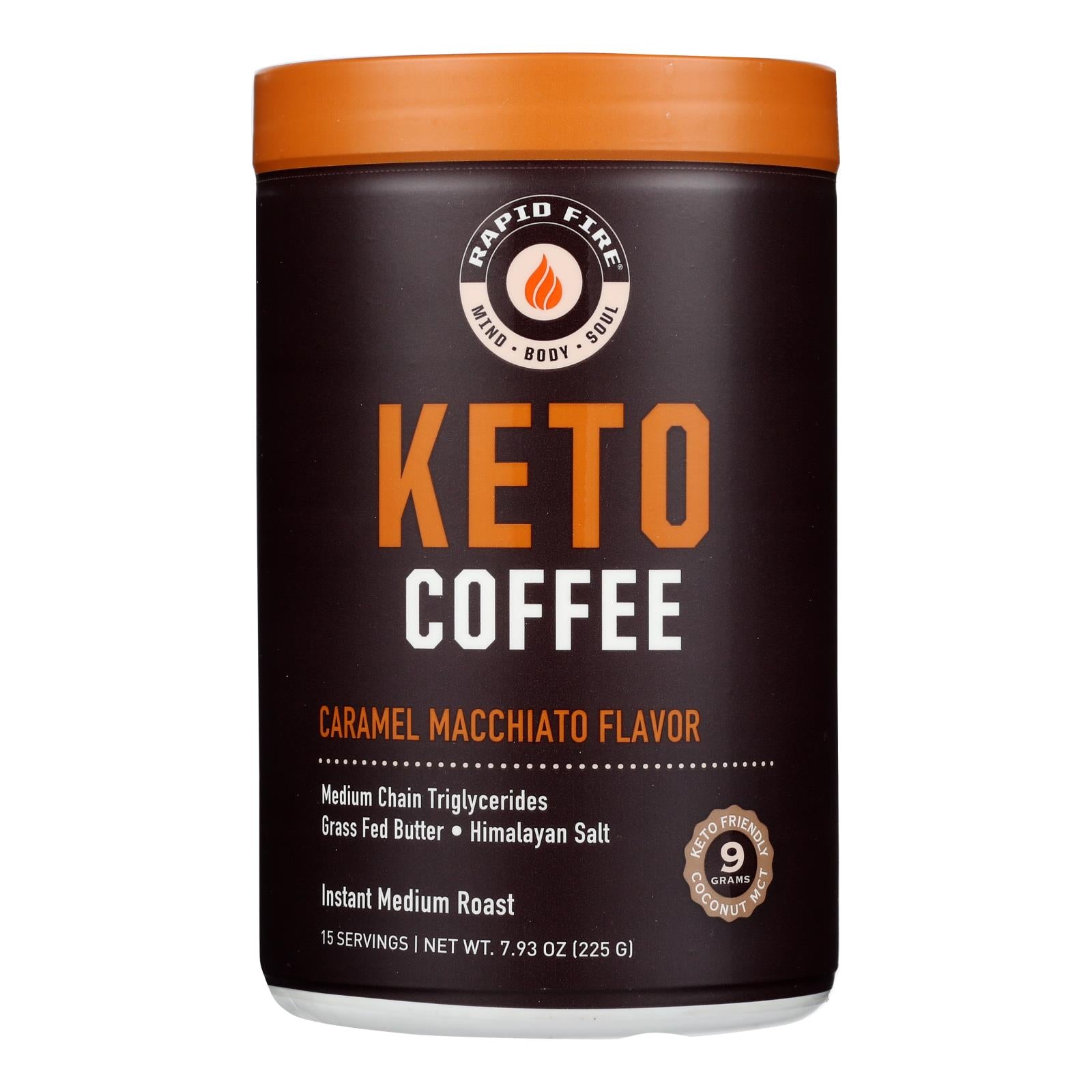 Rapid Fire - Coffee Keto Cnstr Caramel Macc - 1 Each-7.93 Oz - GreatEagleInc