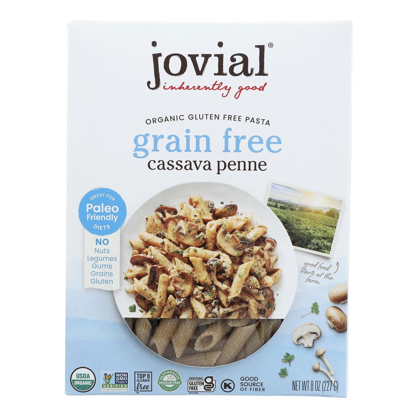 Jovial - Pasta Organic Cassava Penne - Case Of 6-8 Oz - GreatEagleInc