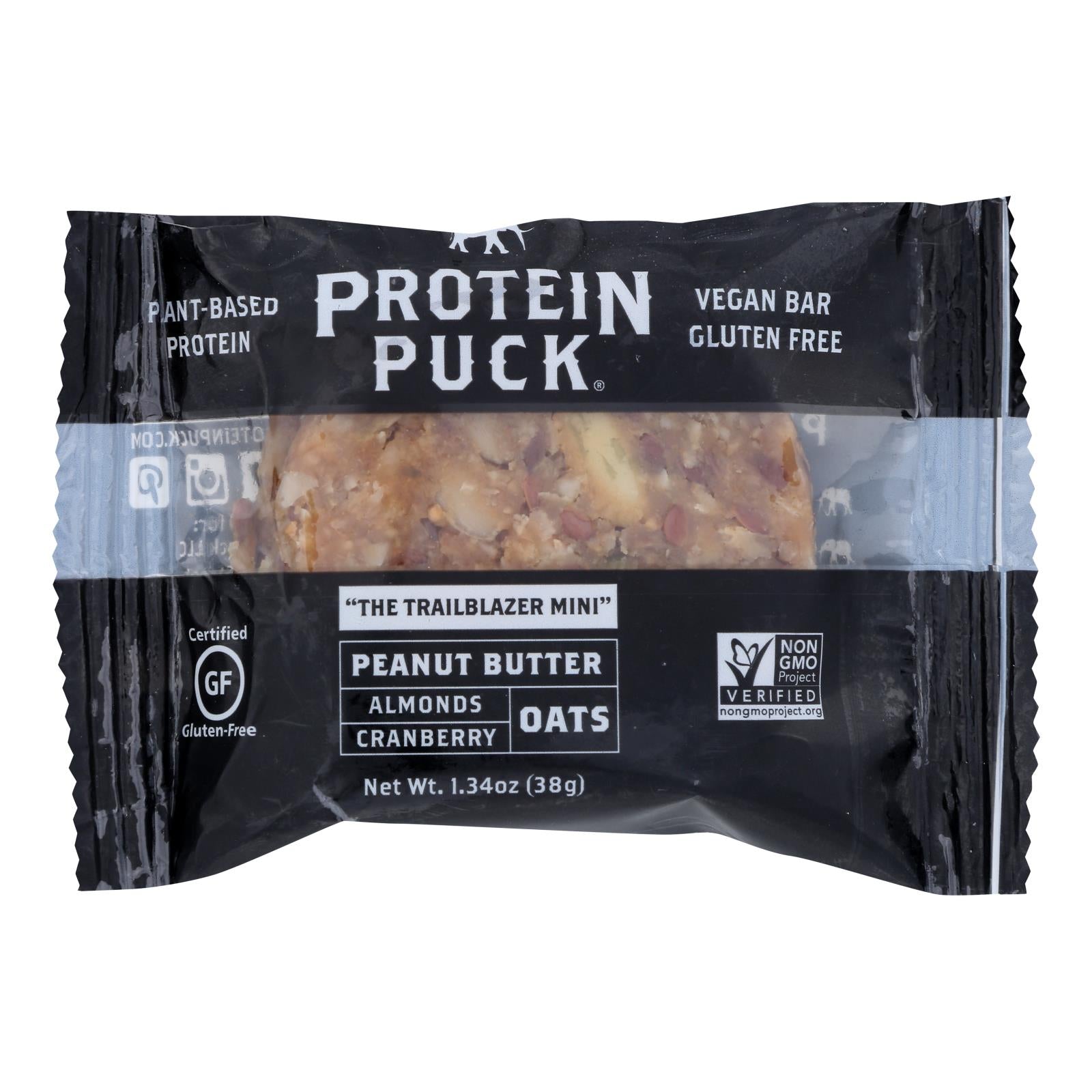 Protein Puck - Bar Wndrlst Peanut Butter Cranberry - Case Of 12-1.34 Oz - GreatEagleInc