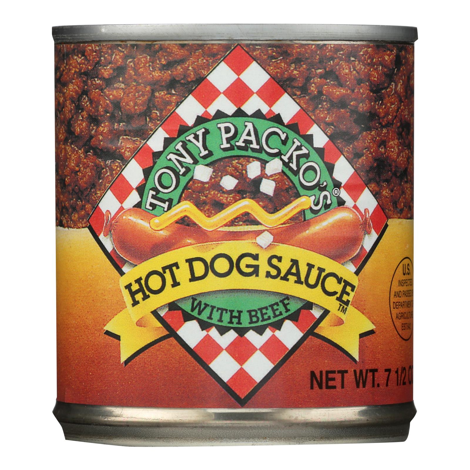 Tony Packo's Hot Dog Sauce With Beef - Case Of 12 - 7.5 Oz - GreatEagleInc