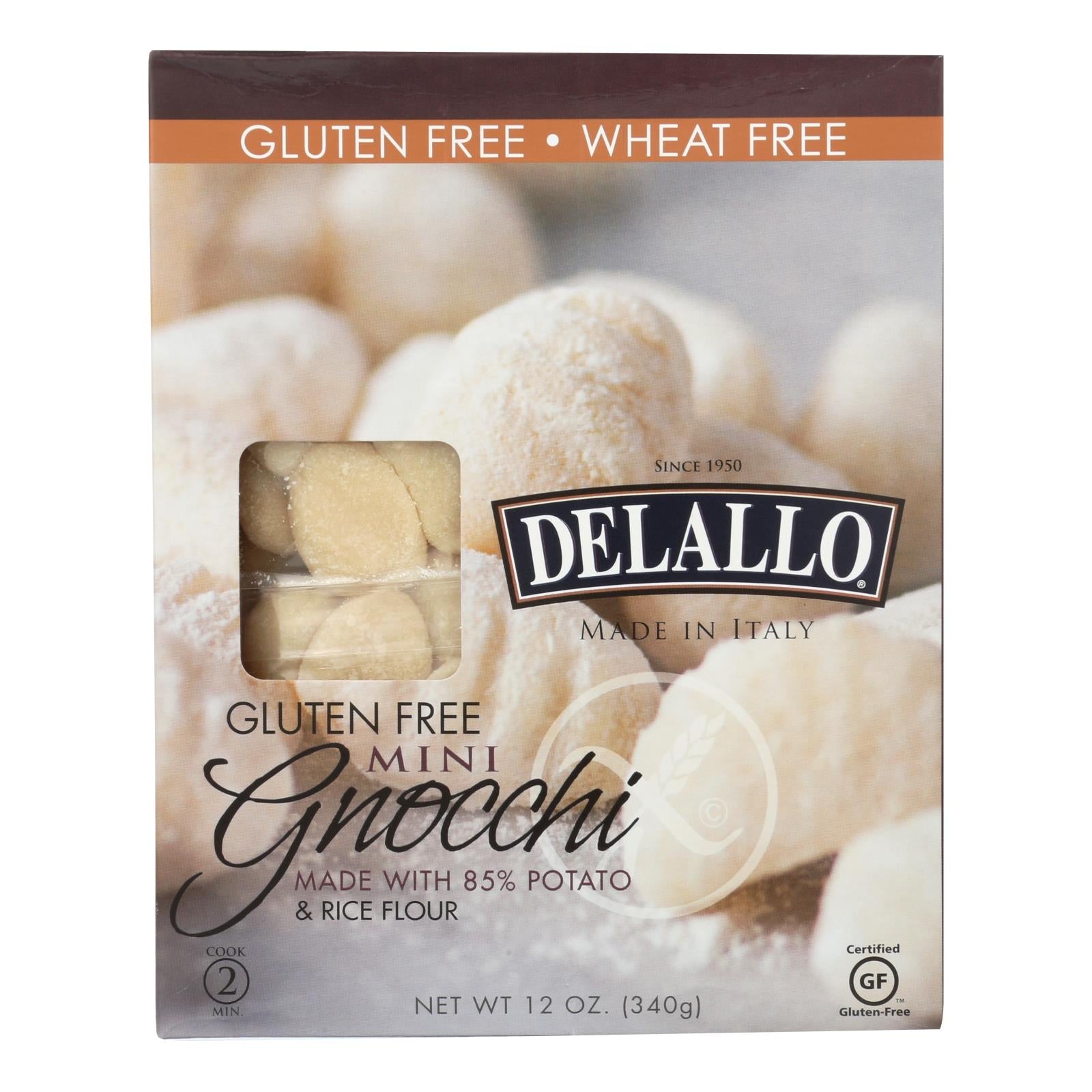 Delallo Pasta, Gluten-free Gnocchi  - Case Of 6 - 12 Oz - GreatEagleInc