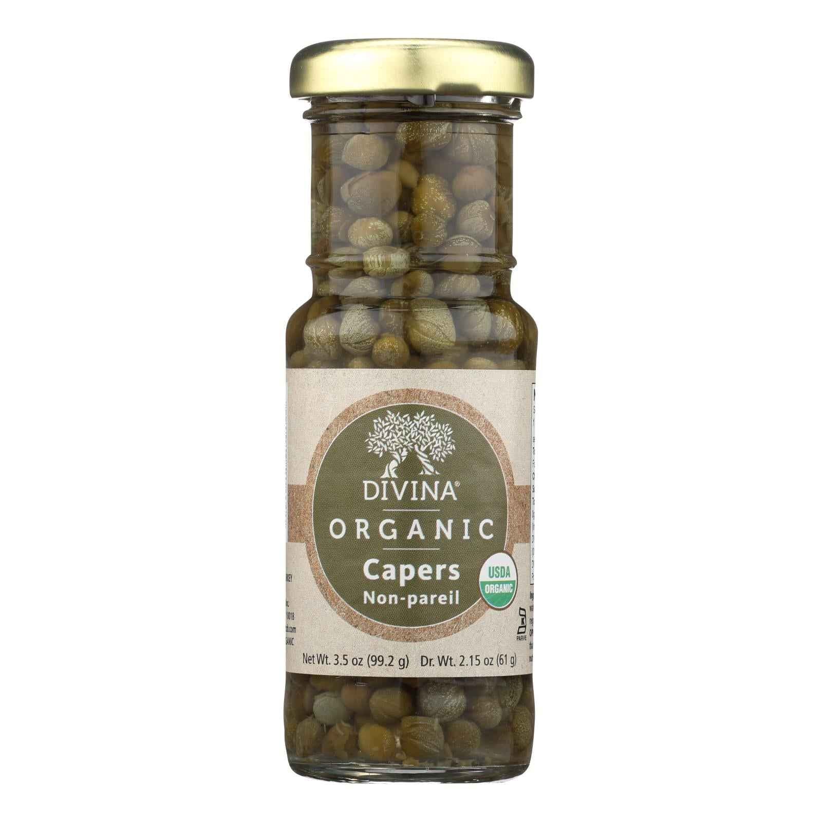 Divina Organic Capers - Case Of 12 - 3.5 Oz