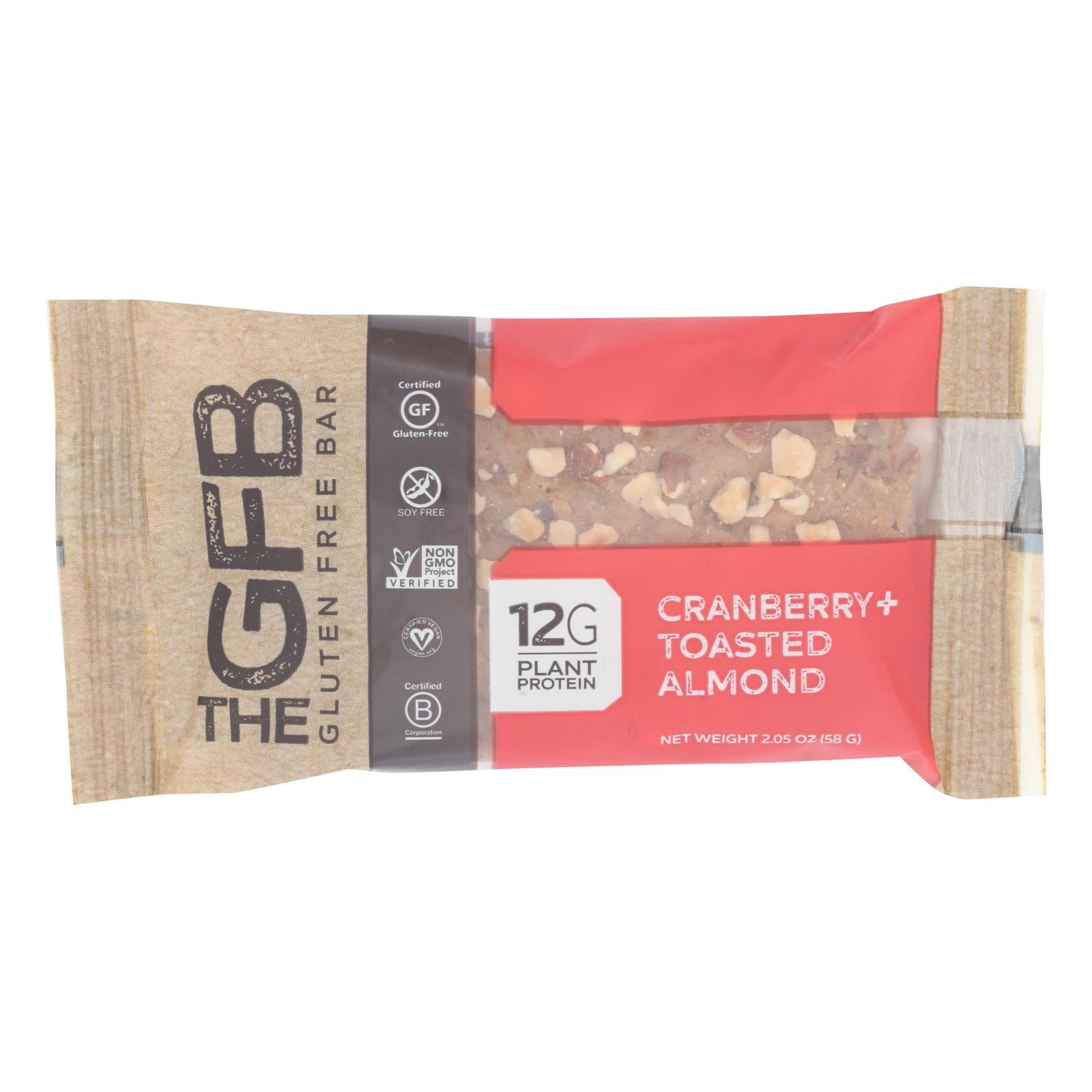 The Gluten Freeb Bar - Cranberry Toasted Almond - Gluten Free - Case Of 12 - 2.05 Oz - Eco-Friendly Home & Grocery