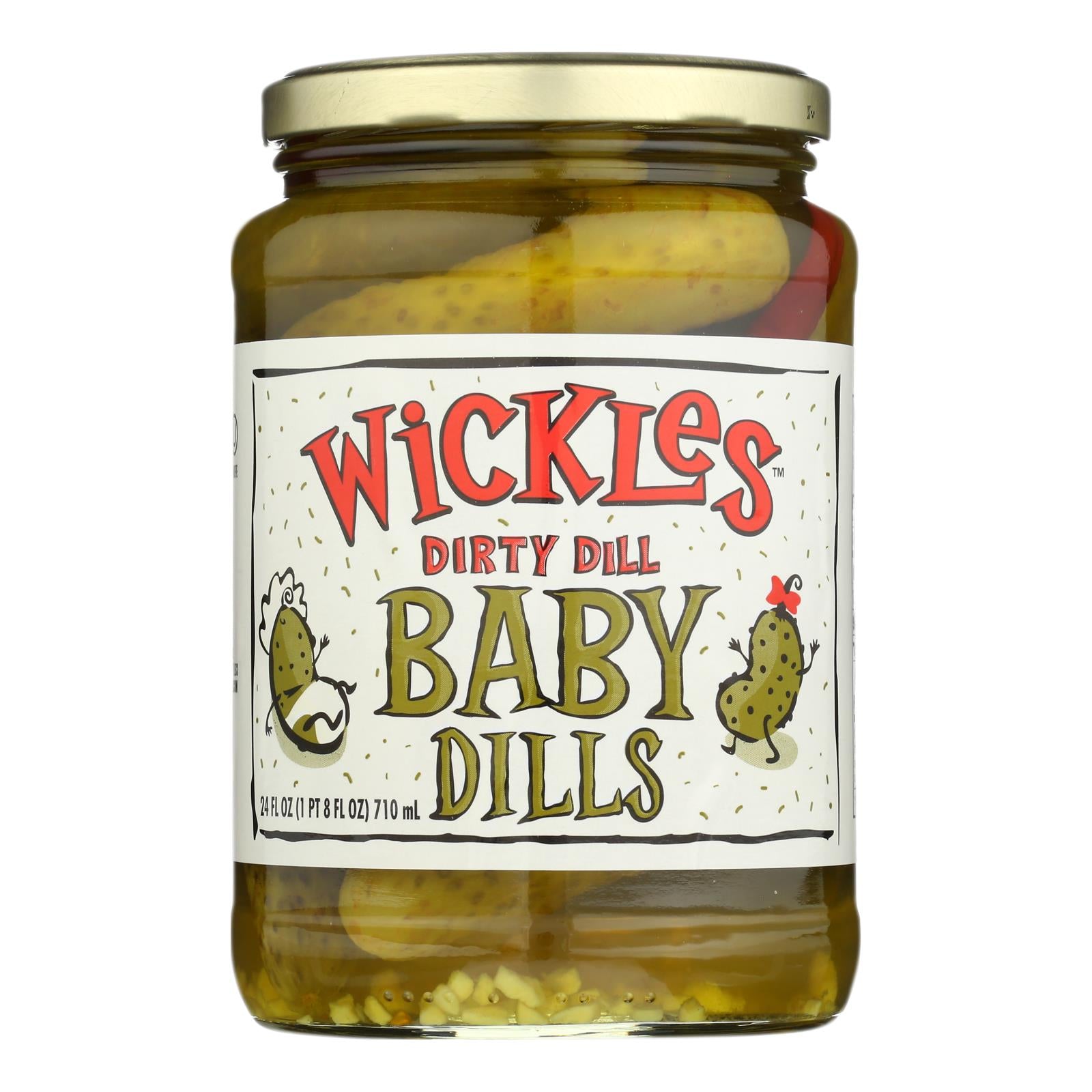 Wickles Dirty Dill Baby Dills - Case Of 6 - 24 Oz - GreatEagleInc