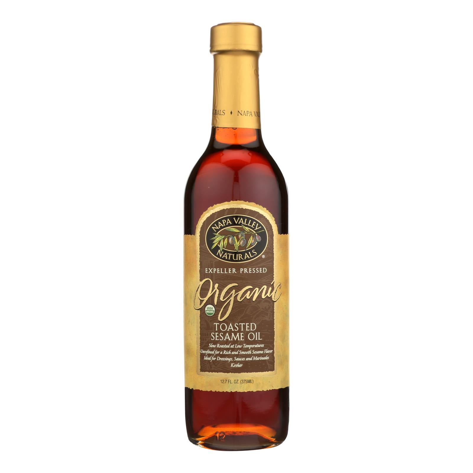 Napa Valley Naturals Organic Toasted Sesame Oil - Case Of 12 - 12.7 Fl Oz. - GreatEagleInc