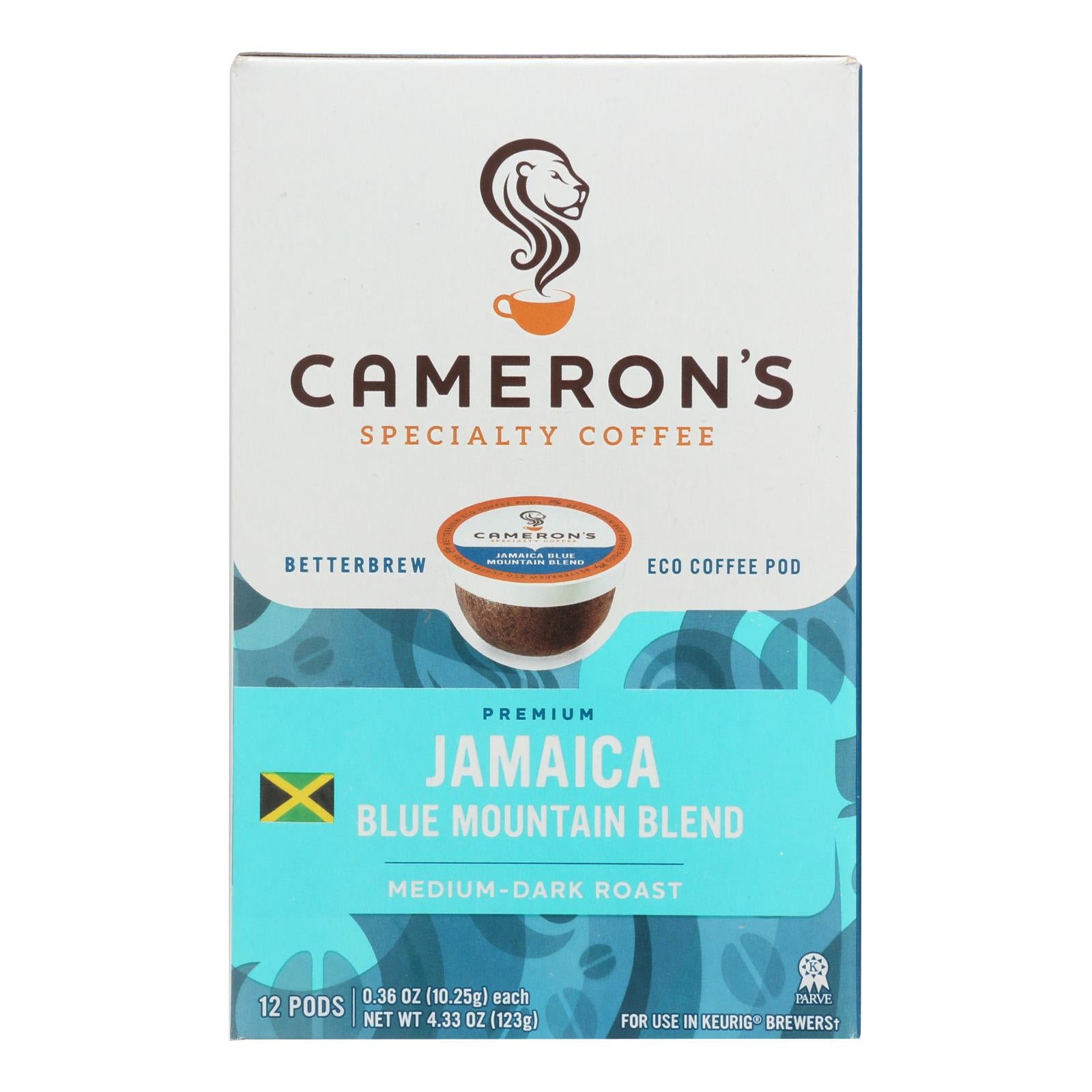 Cameron’s Specialty Coffee, Jamaican Blue Mountain Blend  - Case Of 6 - 12 Ct - Home & Garden