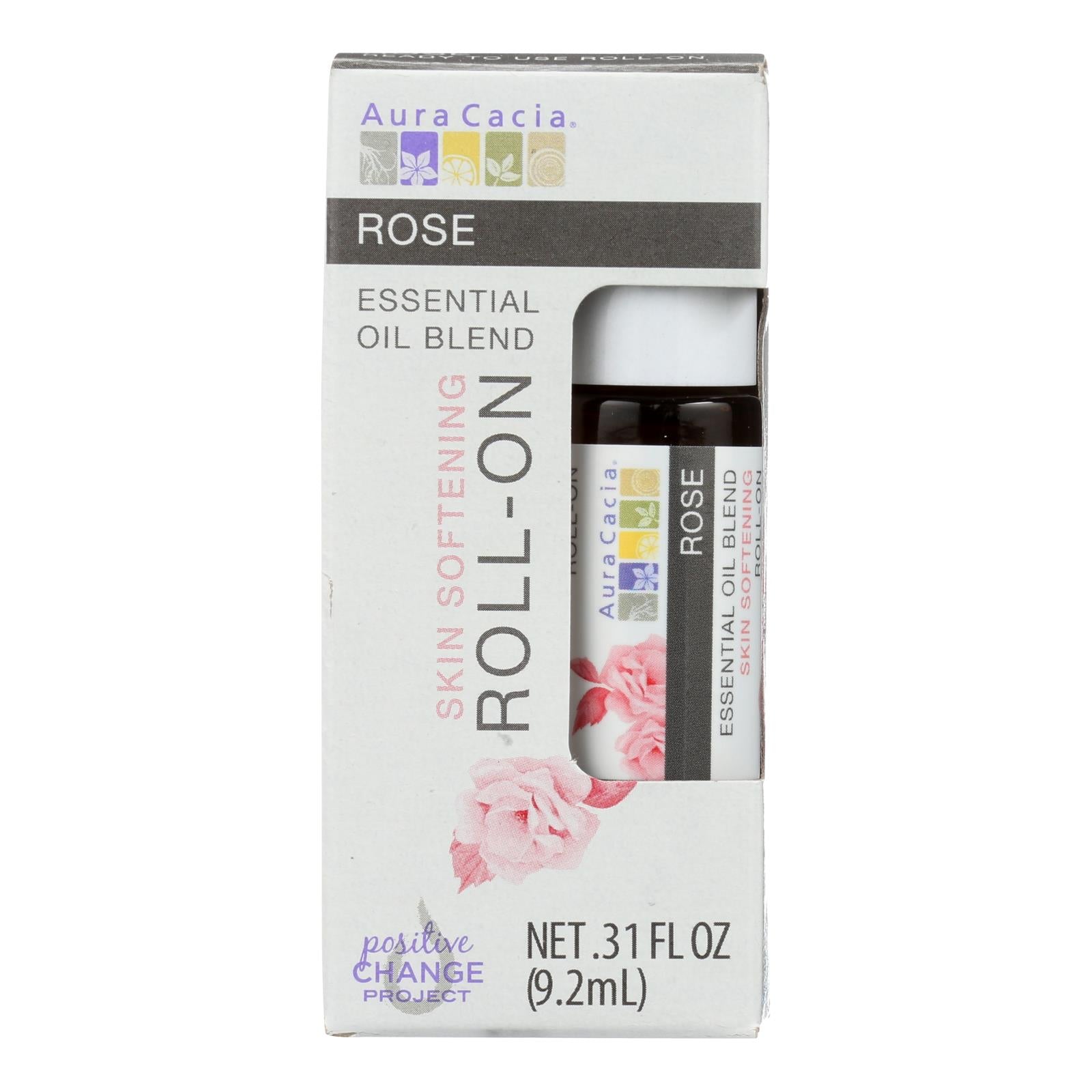 Aura Cacia - Roll On Essential Oil - Rose - Case Of 4 - .31 Fl Oz - GreatEagleInc