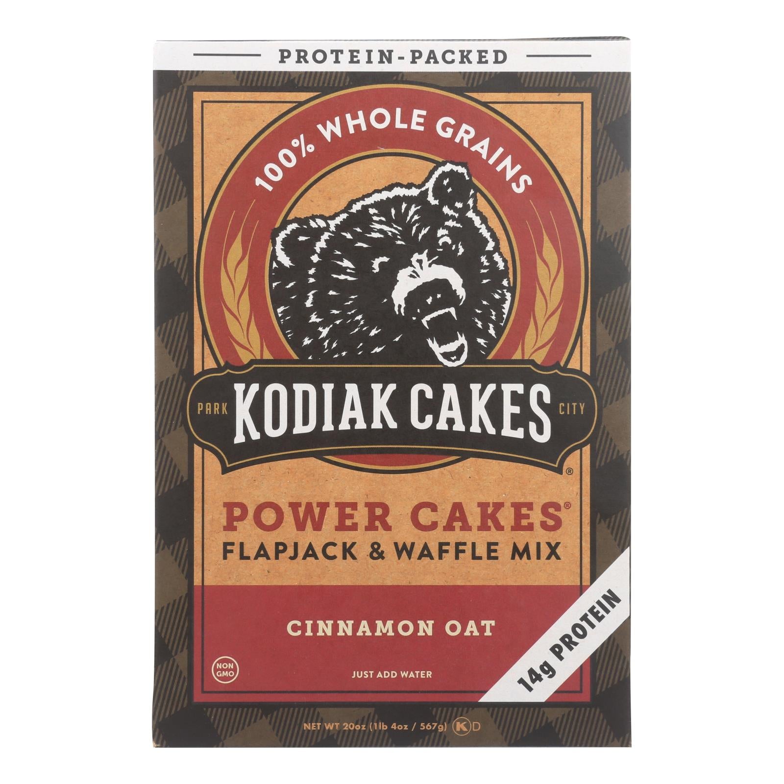 Kodiak Cakes Cinnamon Oat Power Cakes Flapjack & Waffle Mix - Case Of 6 - 20 Oz - GreatEagleInc
