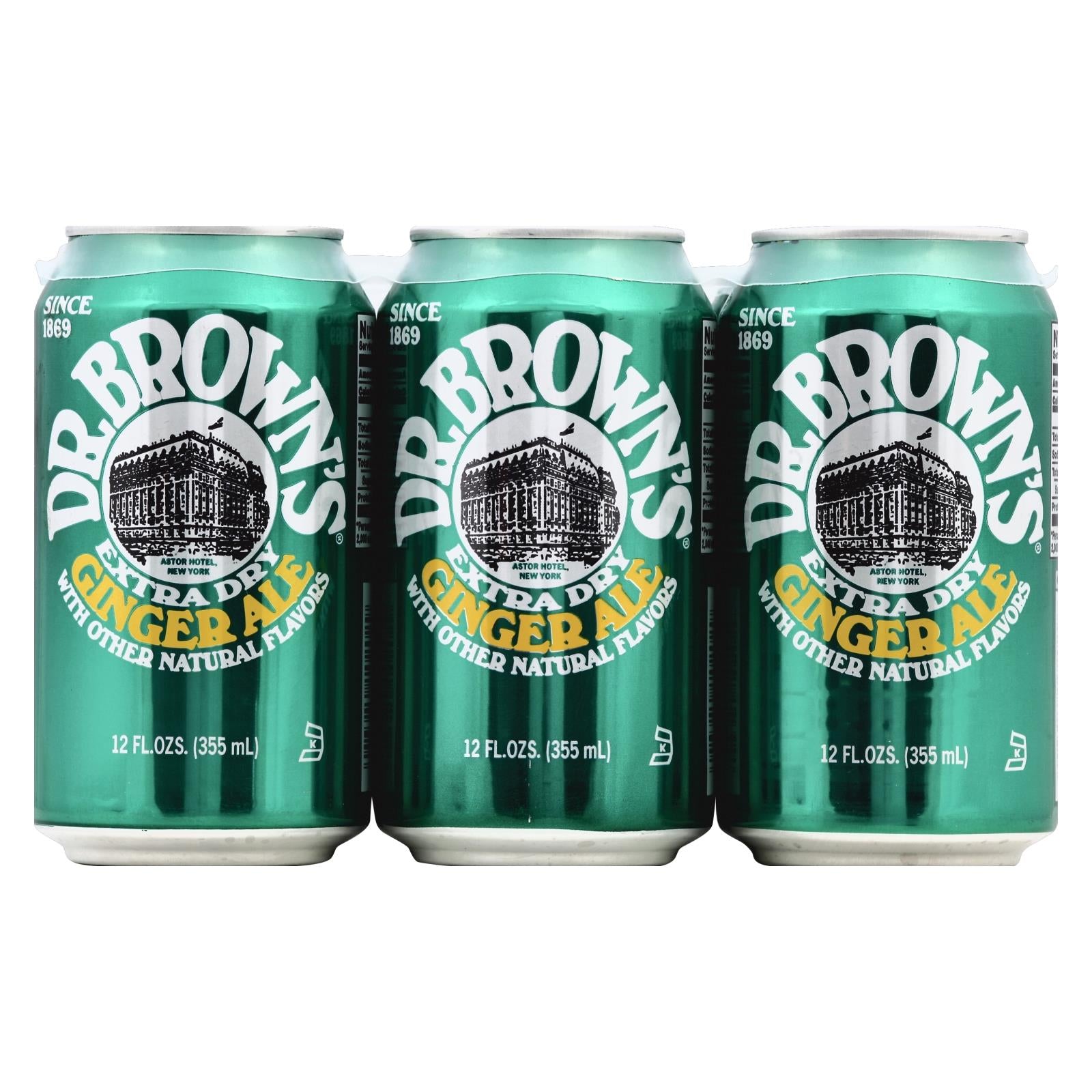 Dr. Brown - Soda Ginger Ale - Case Of 4 - 6/12 Fz - GreatEagleInc