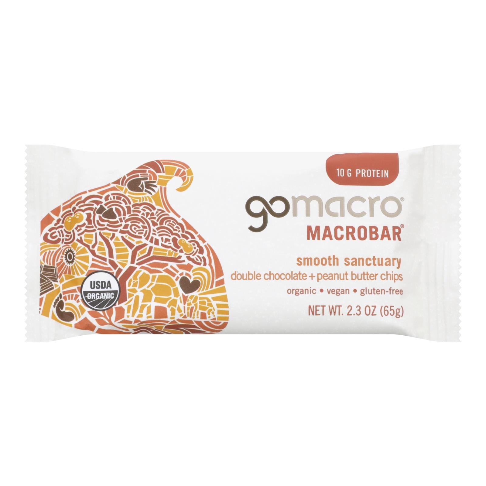 Gomacro - Bar Double Chocolate Peanut Butter Chip - Case Of 12-2.3 Oz - GreatEagleInc