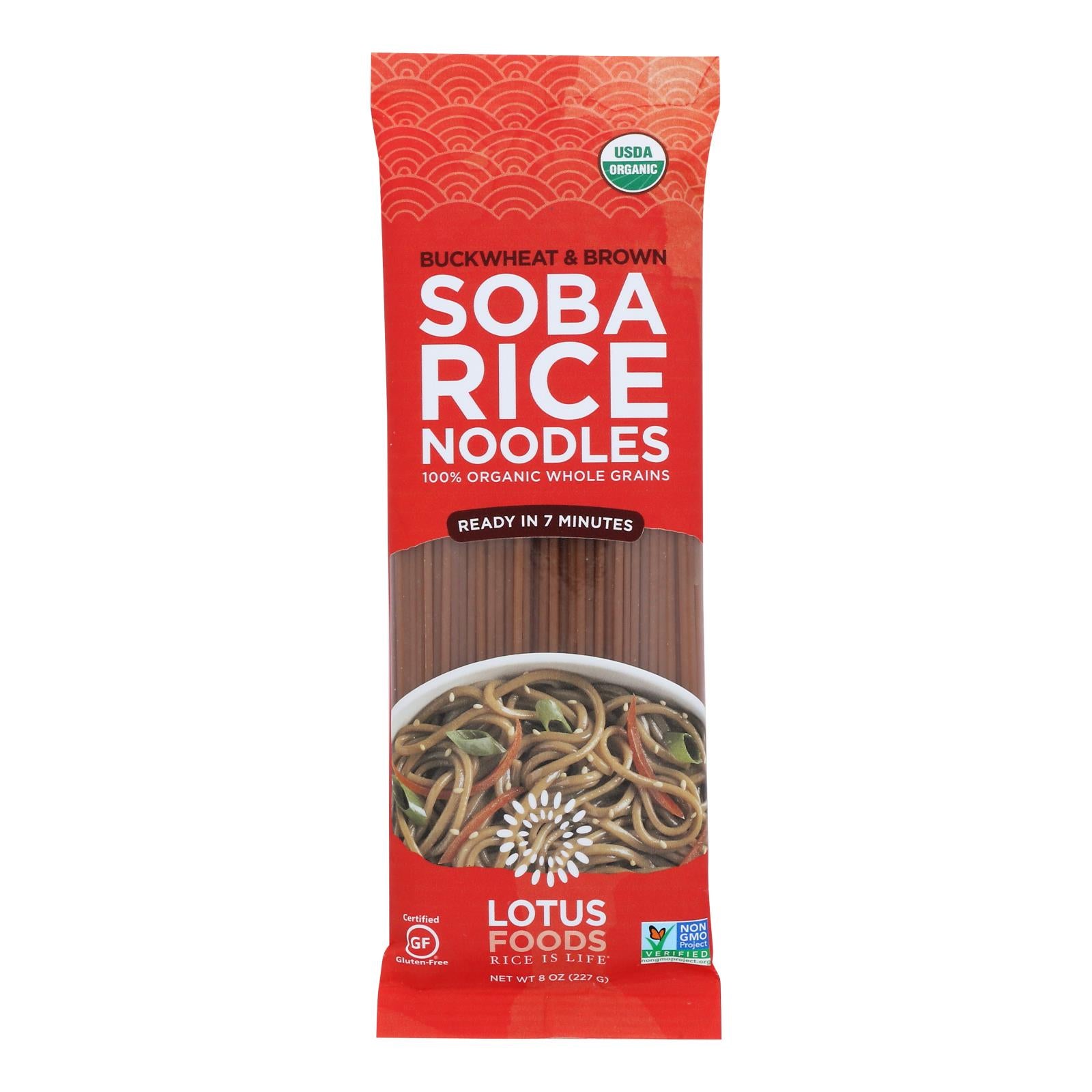Lotus Foods - Ndls Organic Bkwt/bn Rc Soba - Case Of 8-8 Oz - GreatEagleInc