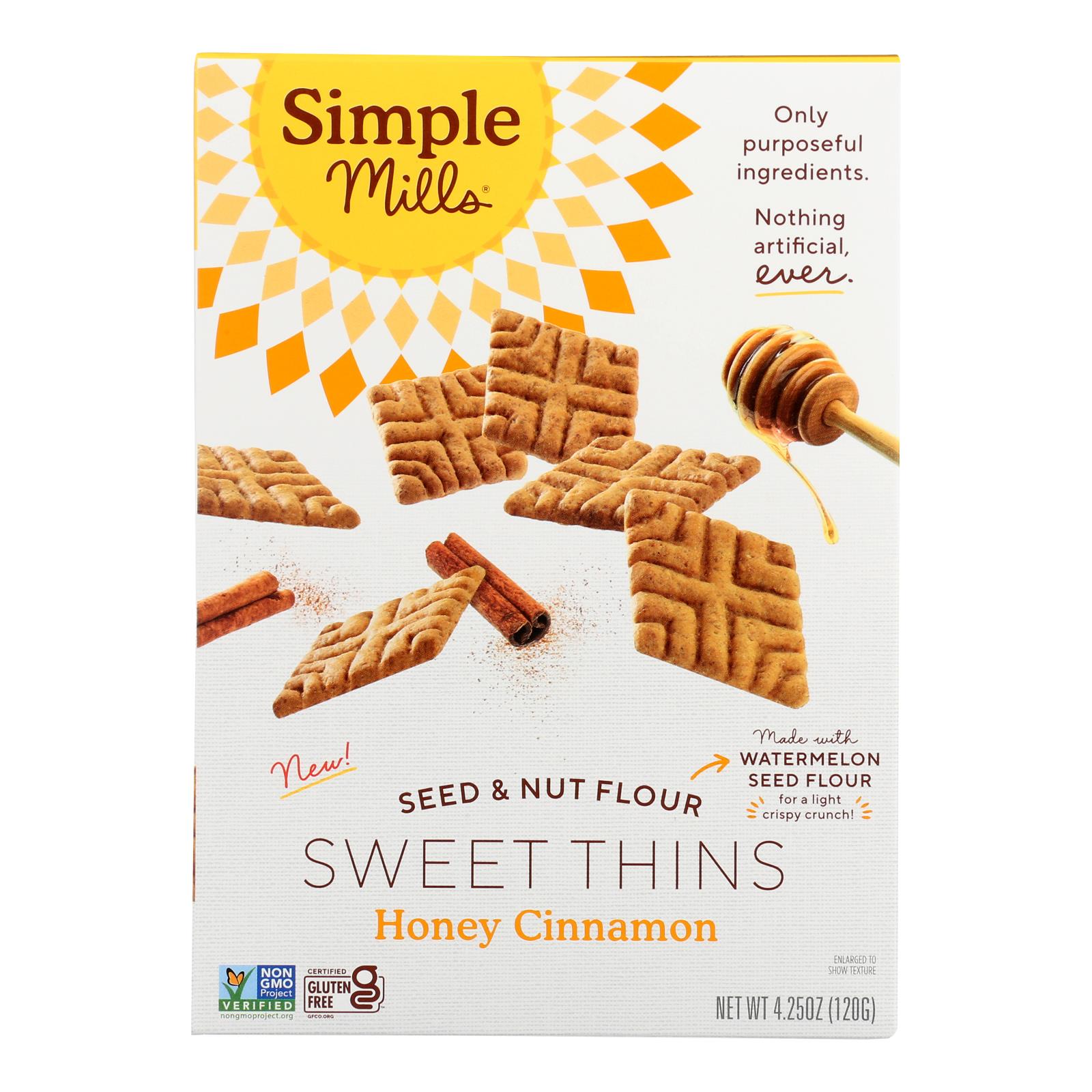 Simple Mills - Sweet Thins Honey Cinnamon - Case Of 6-4.25 Oz - GreatEagleInc