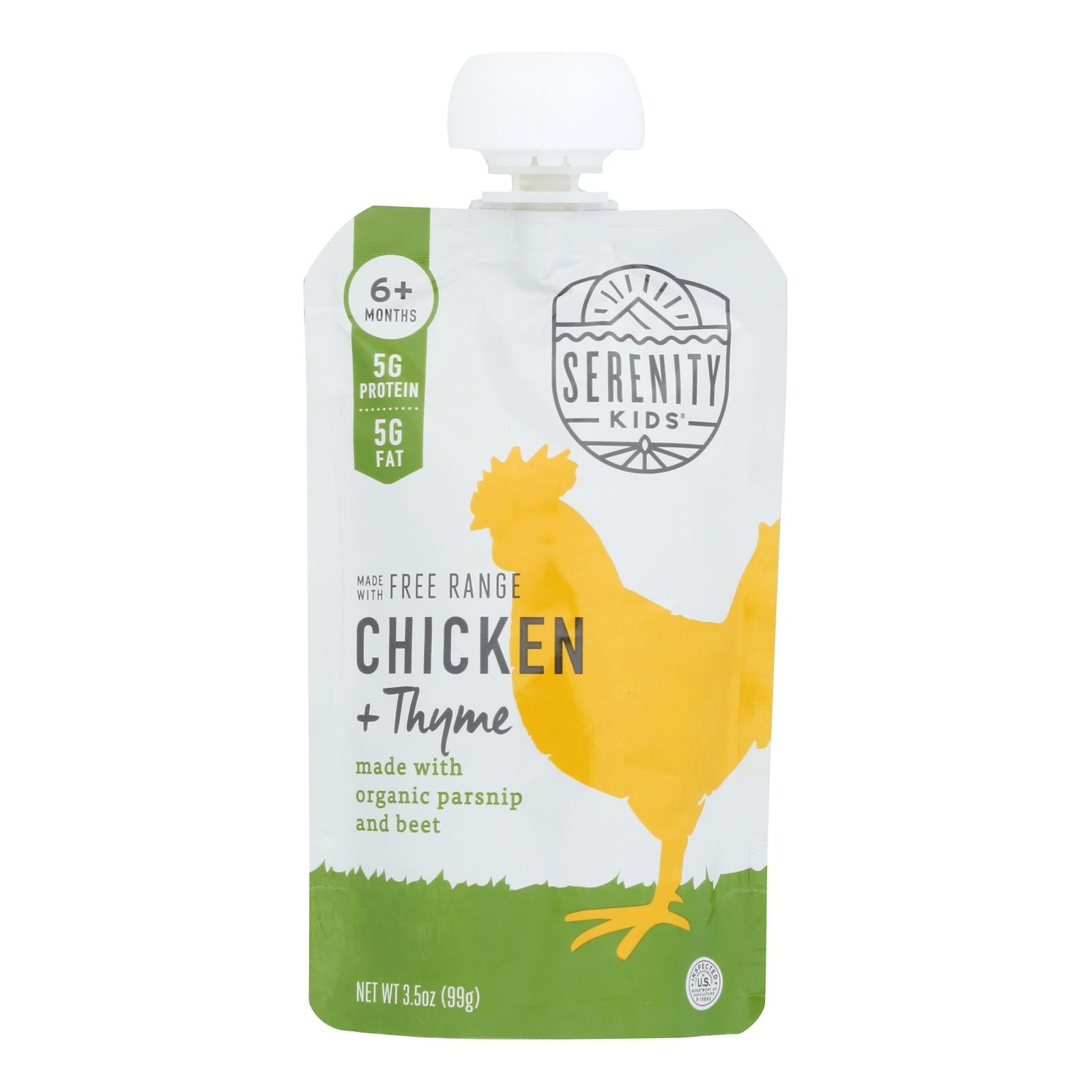 Serenity Kids - Pouch Chicken Thyme - Case Of 6-3.5 Oz - GreatEagleInc