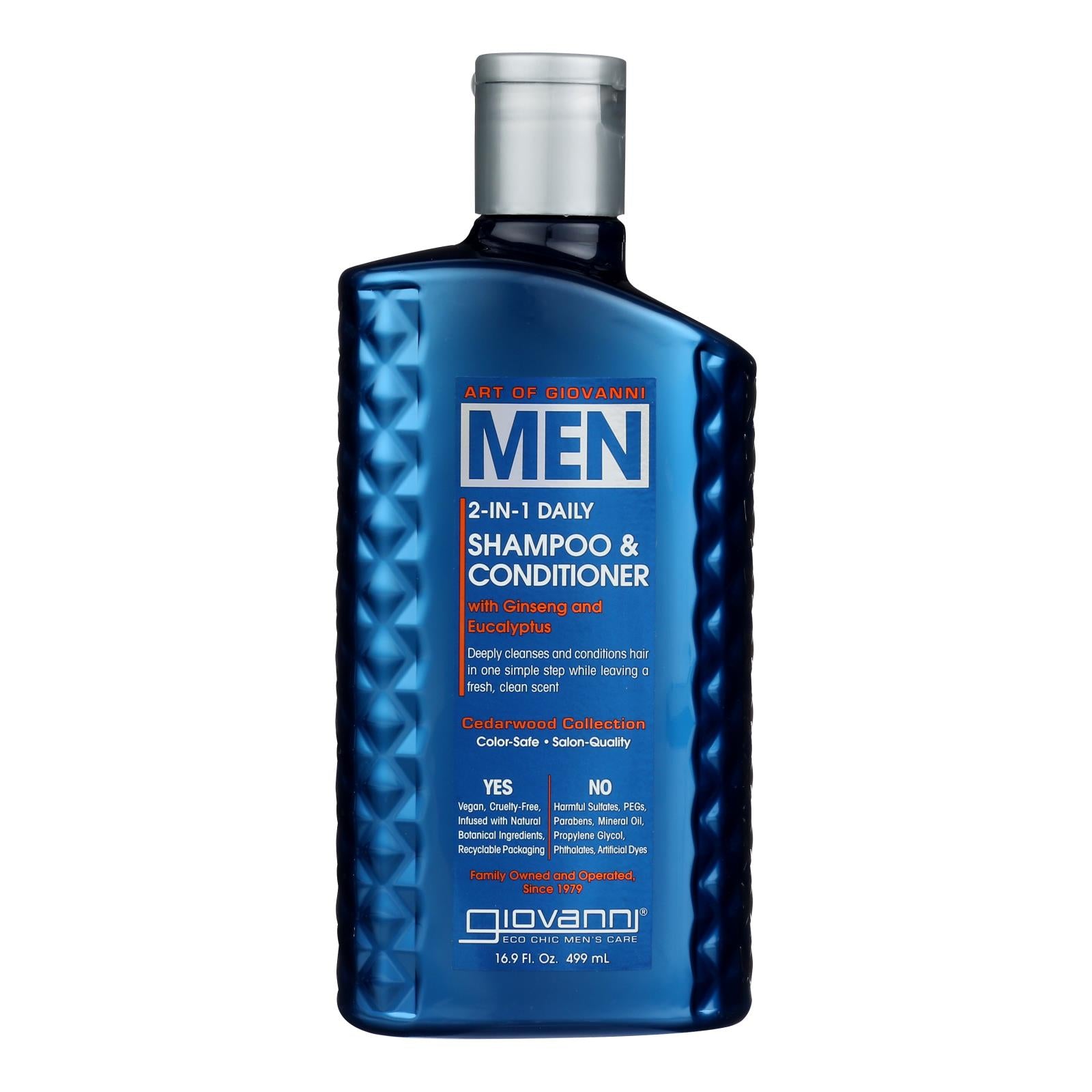 Giovanni Hair Care Products - 2n1 Shamp&cond Men Cdrwd - 1 Each-16.9 Oz - GreatEagleInc
