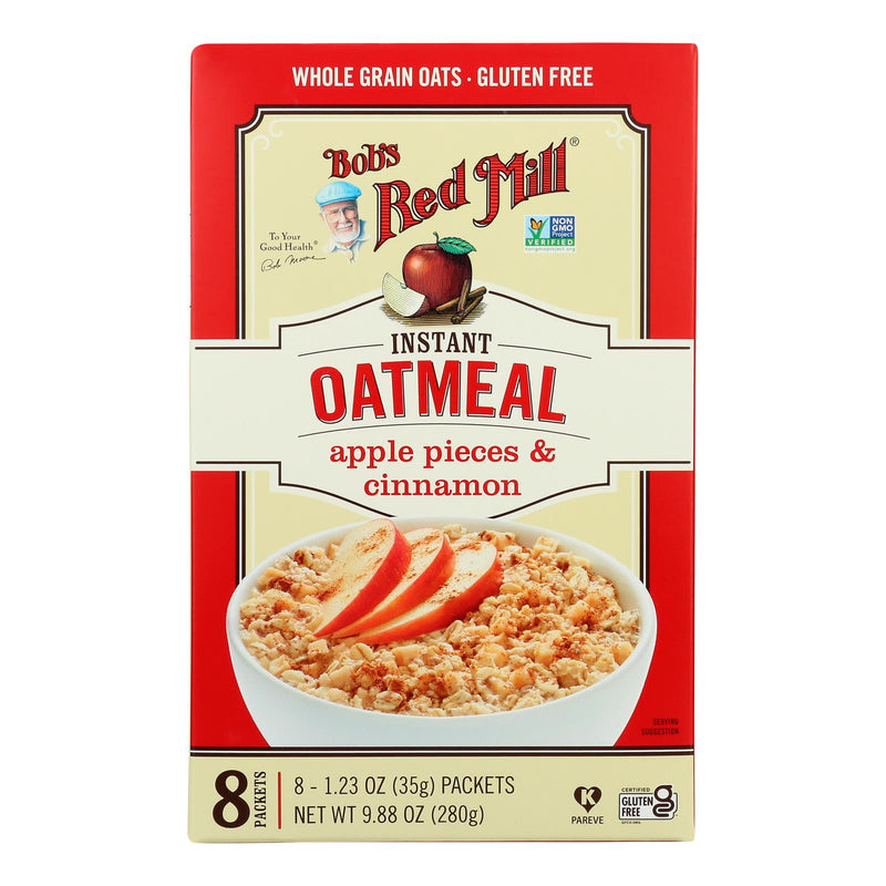 Bob's Red Mill - Instant Oatmeal Gluten Free Pkt Apple Cinnamon - Case Of 4-9.88 Oz