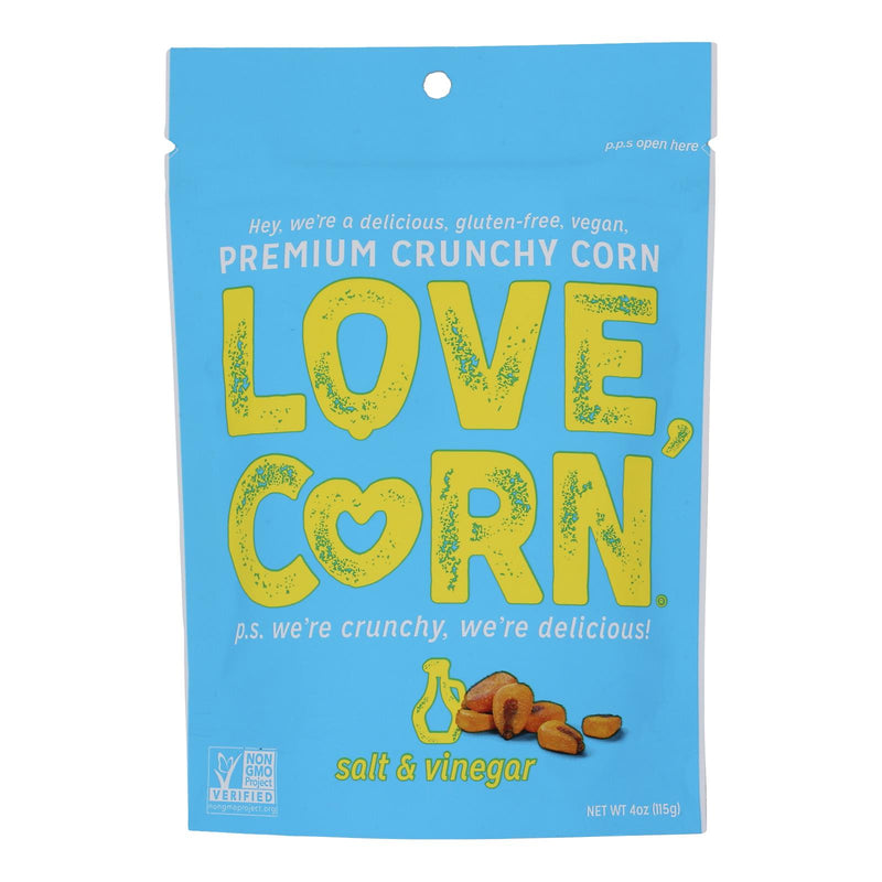 Love Corn - Crunchy Corn Salt&vinegar - Case Of 12-4 Oz - GreatEagleInc