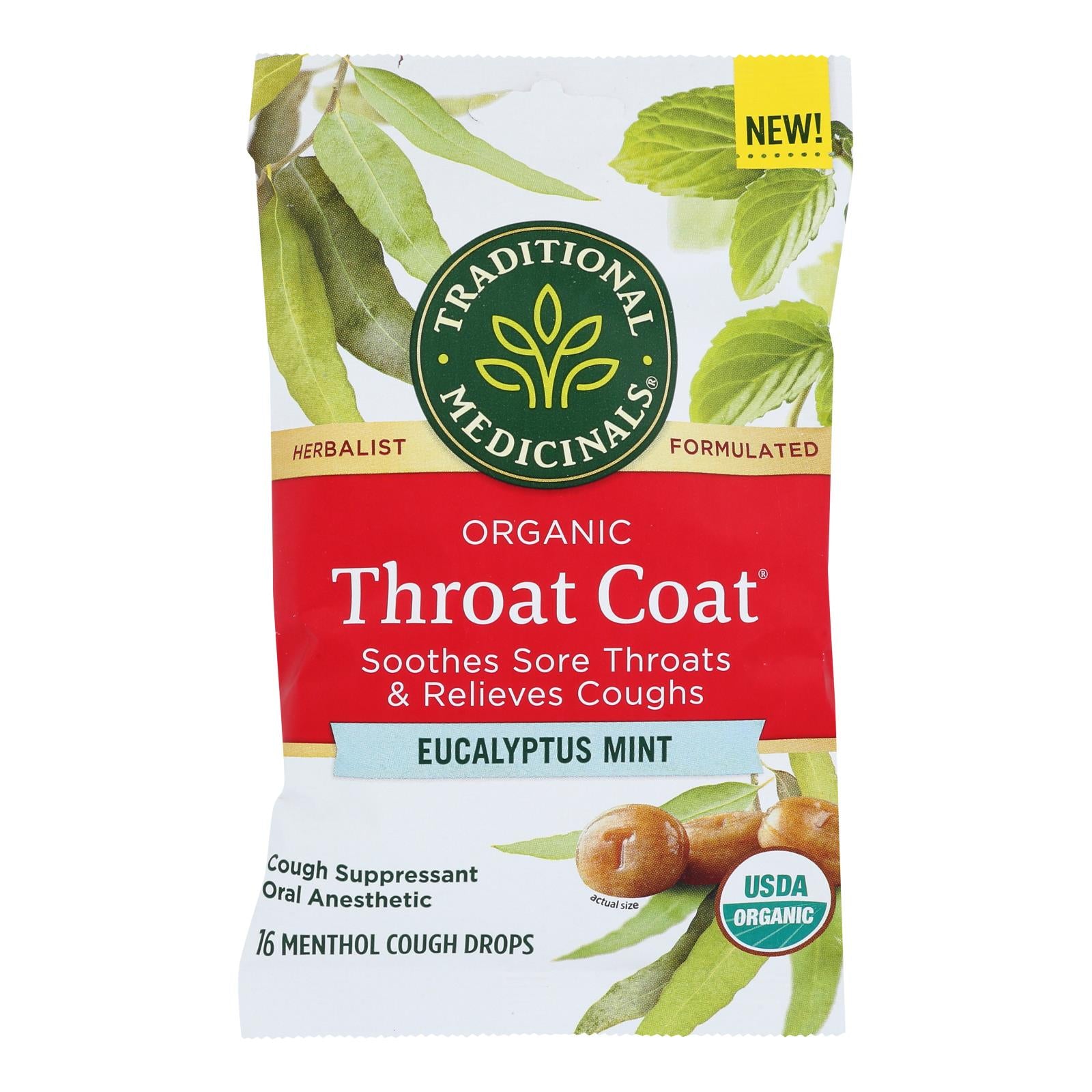 Traditional Medicinals - Lozng Eucalypts Mint - Case Of 12-16 Ct - GreatEagleInc