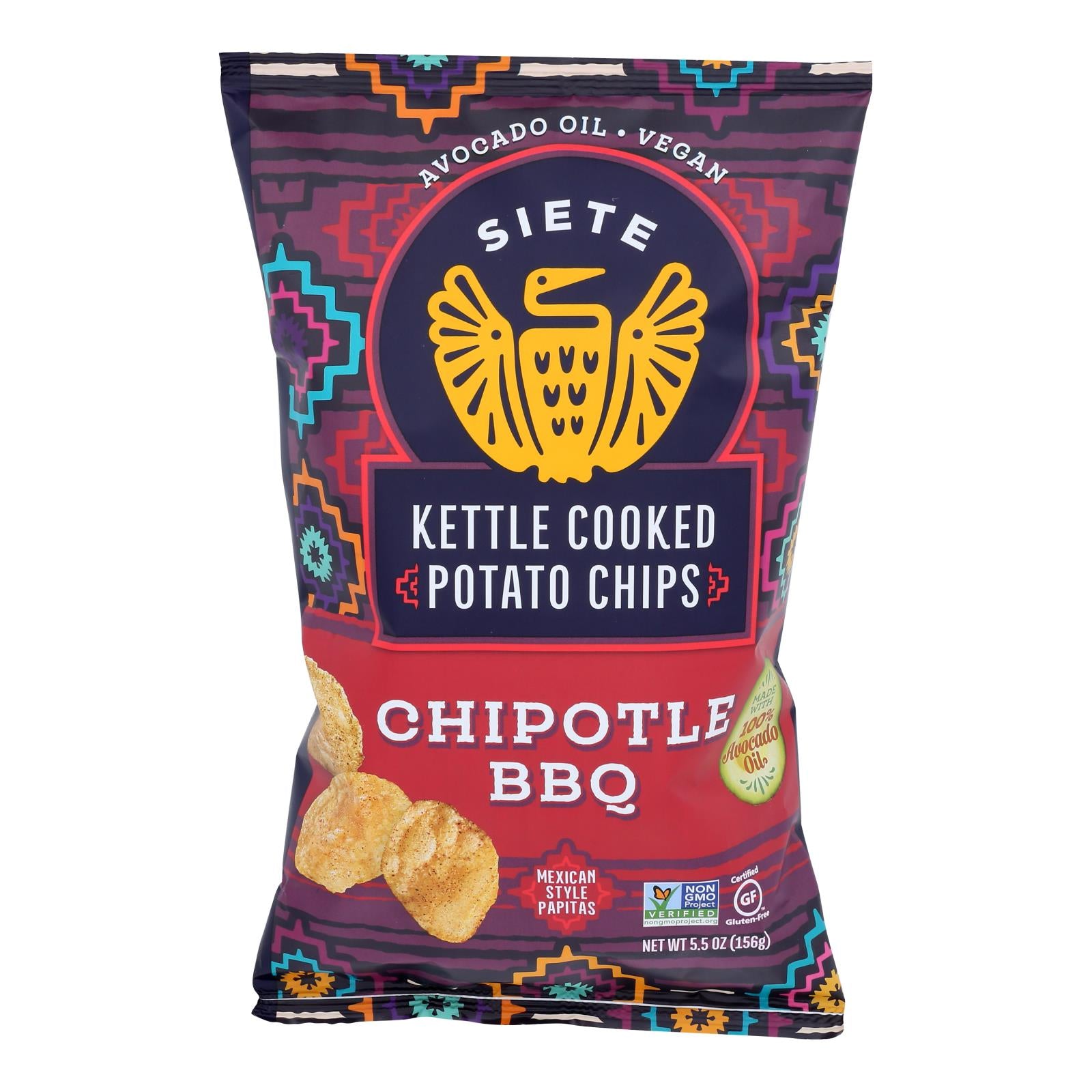 Siete - Kettle Chip Chipotle Bbq - Case Of 6-5.5 Oz - Home & Garden