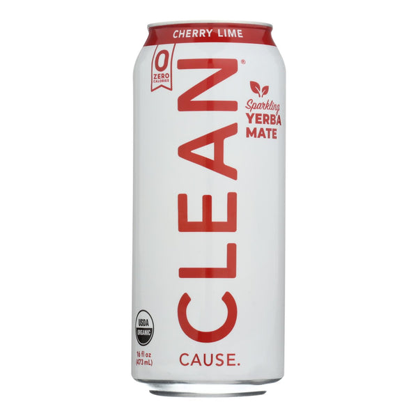 Clean Cause - Yrba Sparkling Cherry Lime - Case Of 12-16 Fz - GreatEagleInc