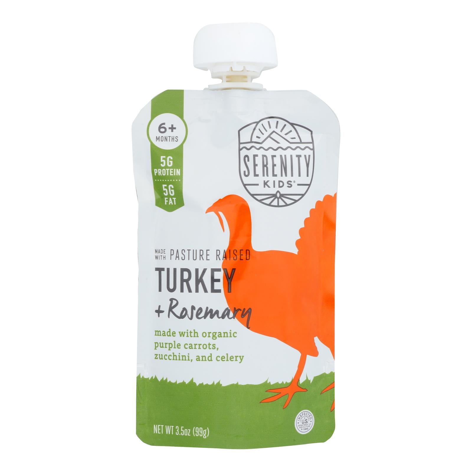 Serenity Kids - Pouch Turkey Rosemary - Case Of 6-3.5 Oz - GreatEagleInc